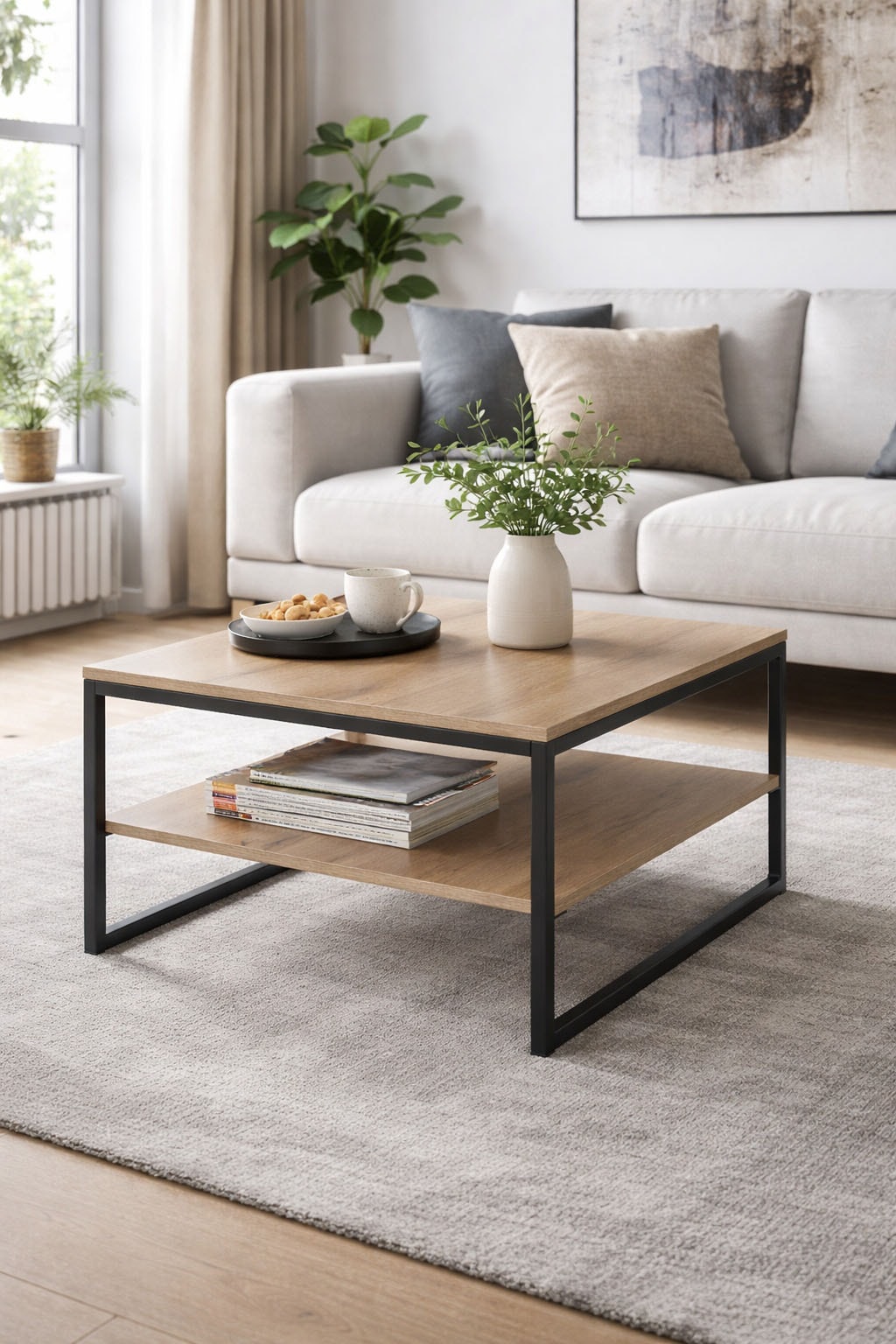 Stolkom Couchtisch »Cube Couchtisch B/H/T 75x40x75 cm« 1 Stk. tlg. pulverbeschichtet, quadratisch