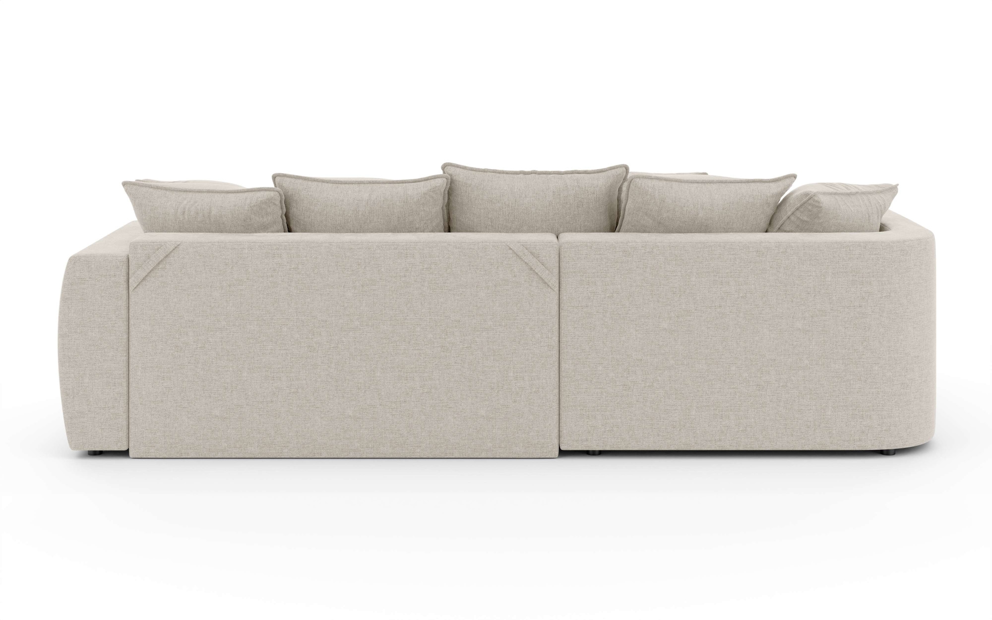 Home affaire Ecksofa »Kahekili, Schlafsofa mit Bettkasten, Masse B/T/H: 255/181/90/ cm« L-Form mit Wellenunterfederung, 7 Rückenkissen und 2 Zierkissen