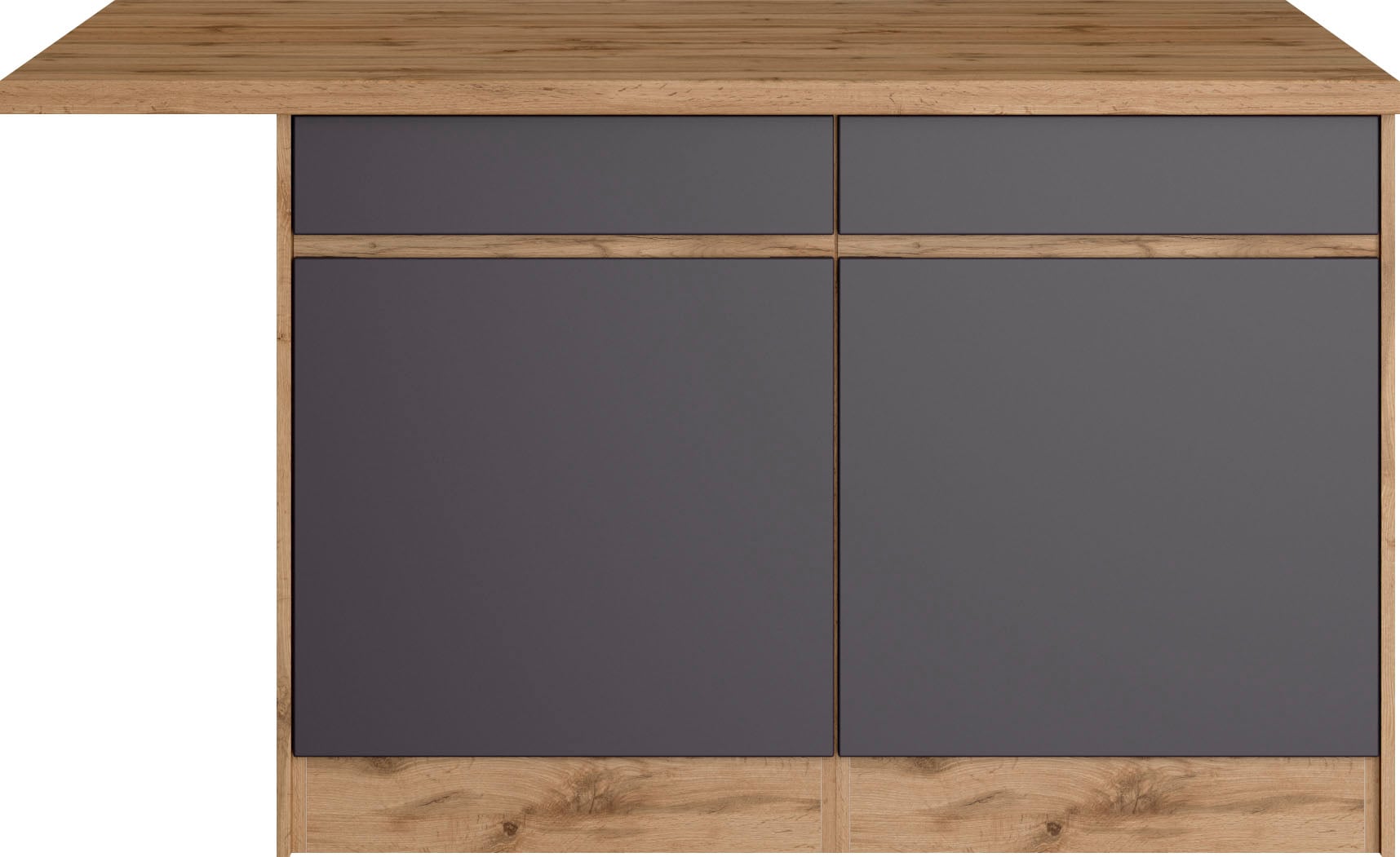KOCHSTATION Ilot de cuisine »KS-Riesa« largeur 153 cm, profondeur 100 cm, façades MDF