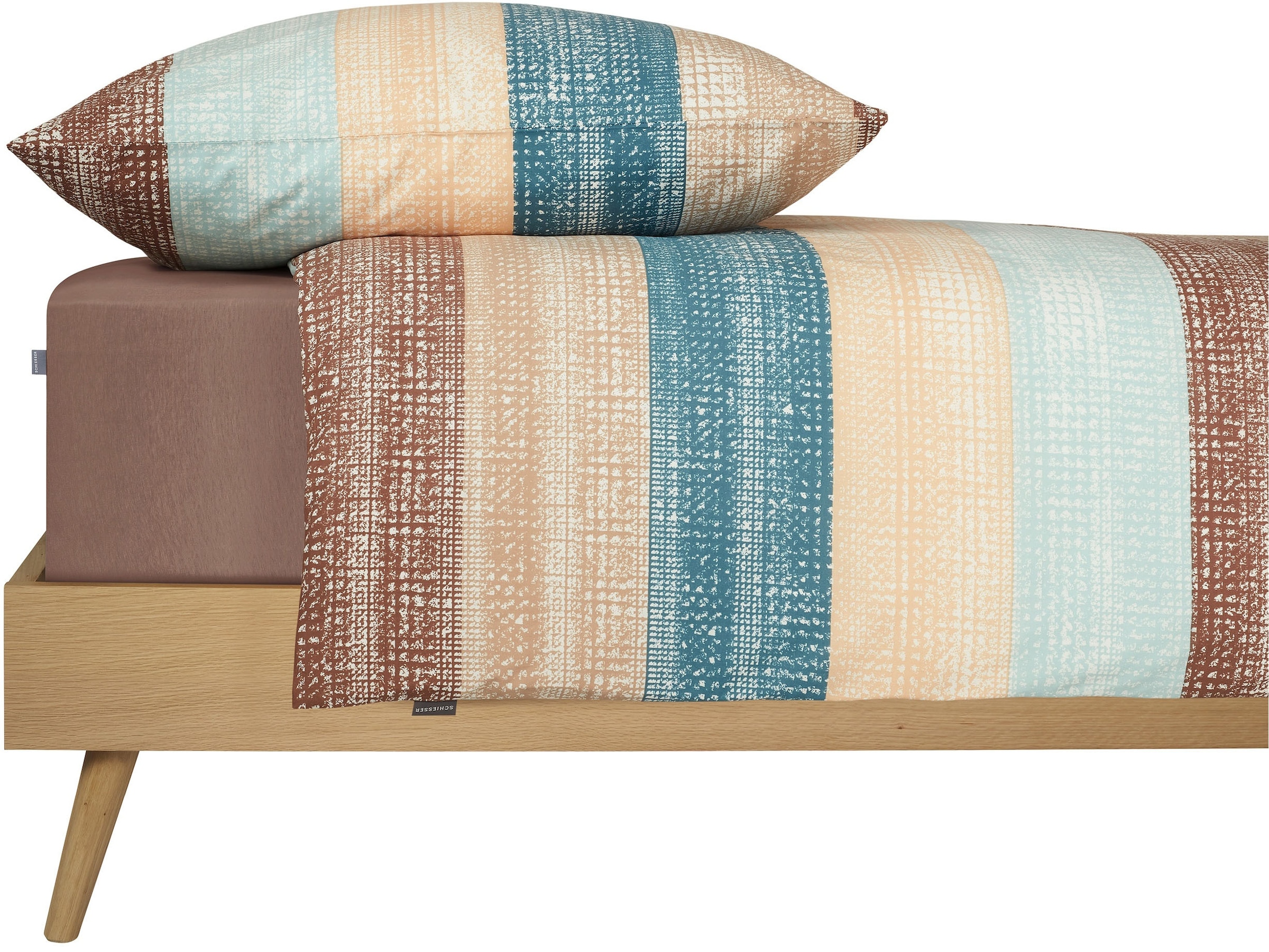 Schiesser Bettwäsche »Emilia aus weicher Baumwolle und texturierten Streifen« 2 Stk. MADE IN GREEN by OEKO-TEX®