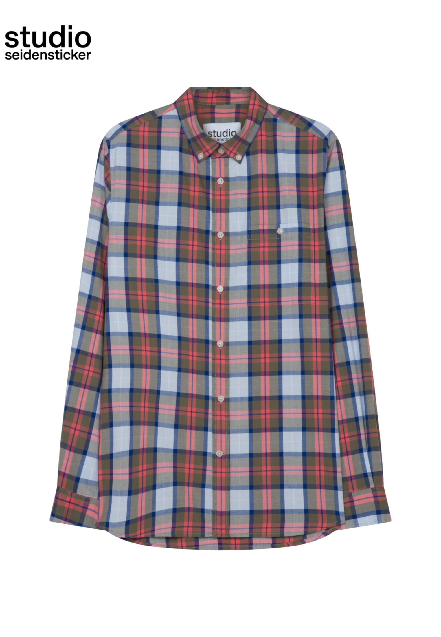 studio seidensticker Businesshemd »Studio« Regular Langarm Button-Down-Kragen Karo