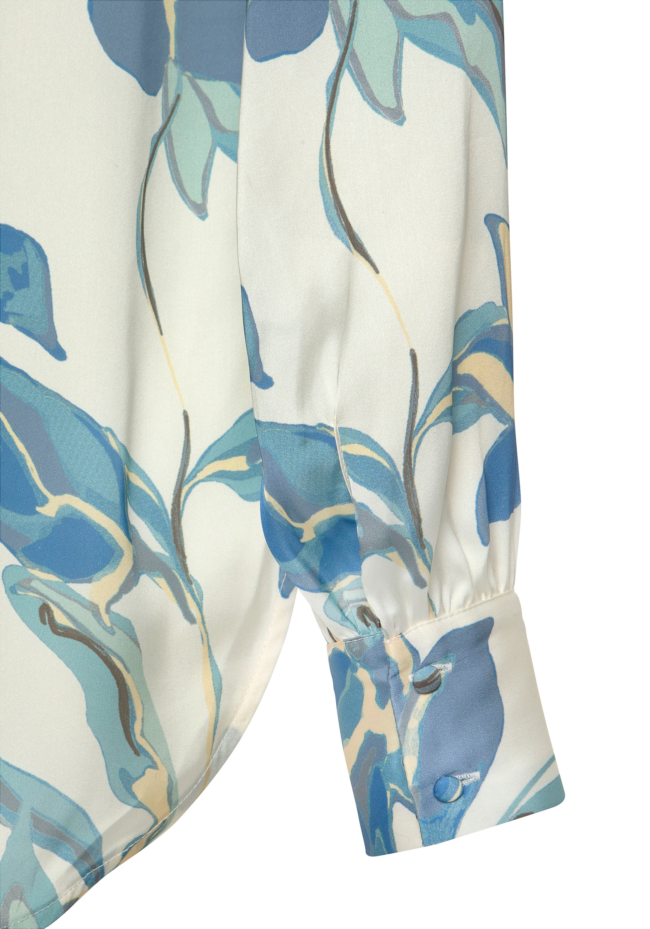 LASCANA Chemise en satin mit Blumendruck