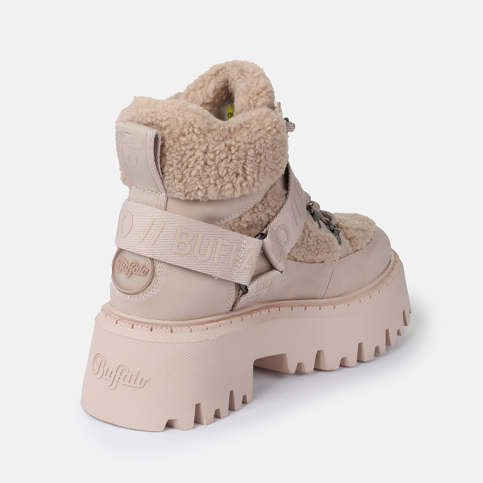 Buffalo Bottes d'hiver  bottes à plateforme, bottines tendance, bottines à lacets avec imitation fourrure