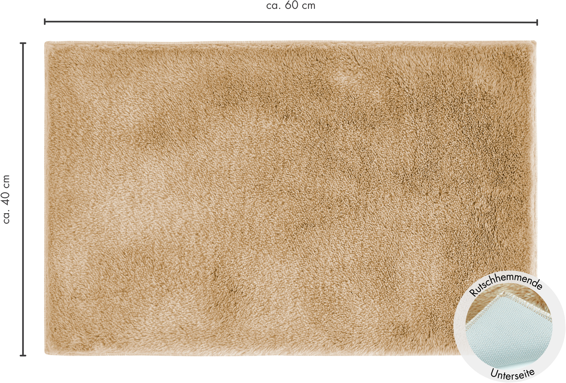 Andiamo Tapis de bain »Florida« Höhe 23 mm Uni Farben, besonders weich, auch als 2er Set erhältlich