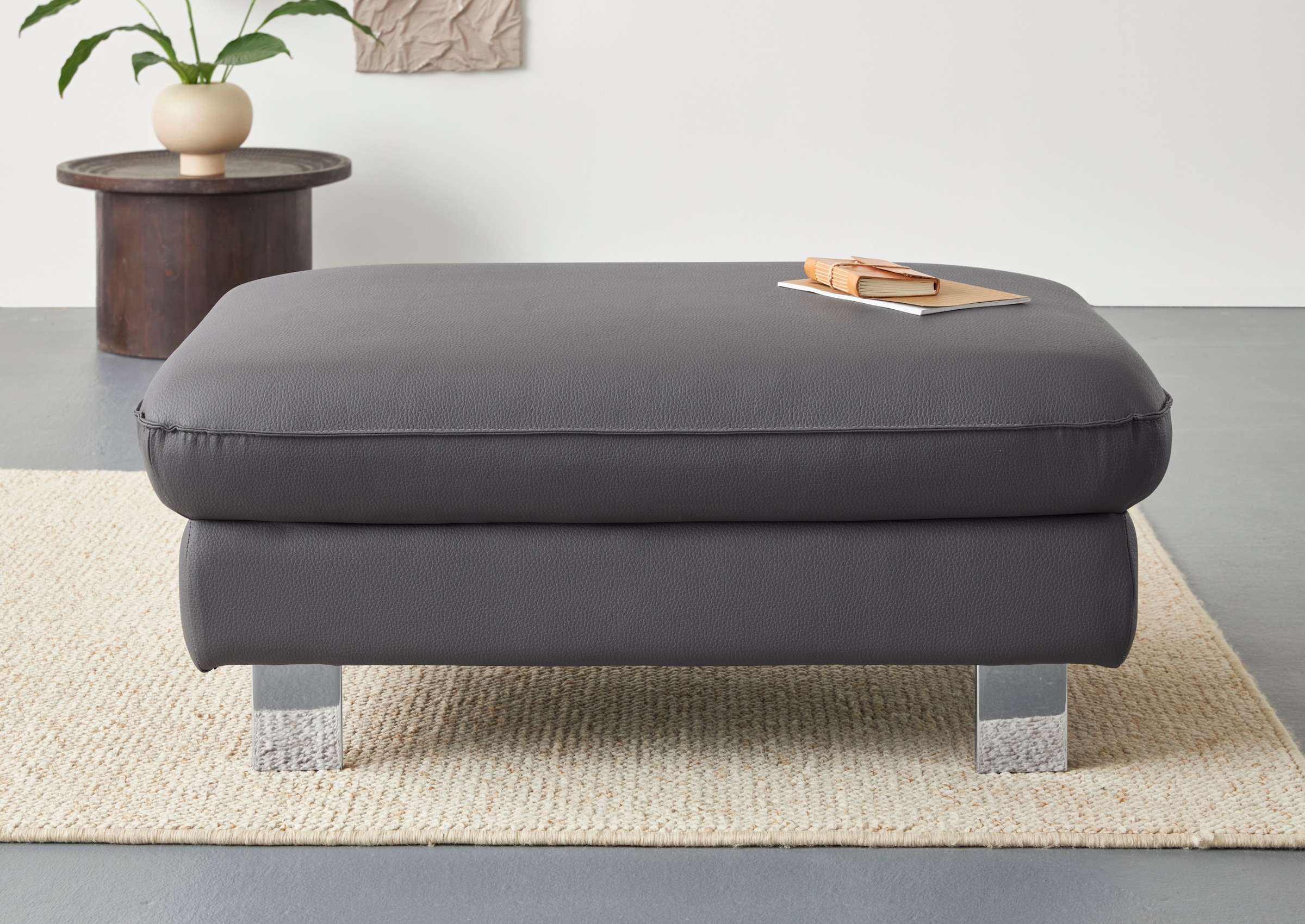 COTTA Hocker »Driver« mit edlen Metallfüssen