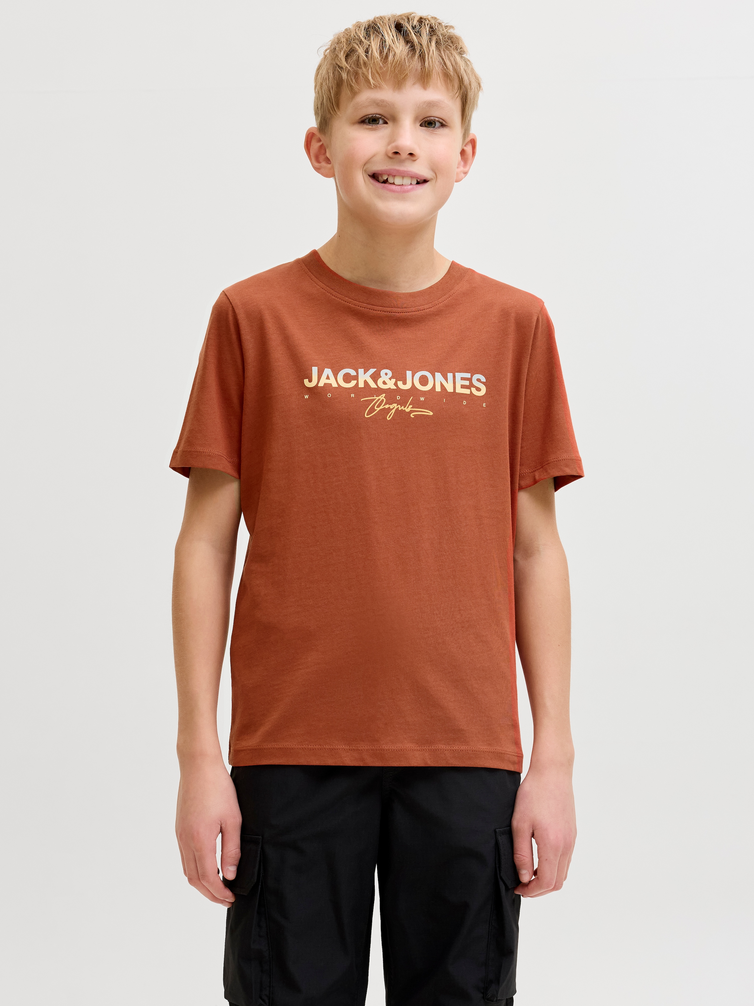 Jack & Jones Junior T-shirt »JORCANGGU mit Druck und angenehmem Tragegefühl« imprimé, tendance, coupe régulière, jersey simple, col rond