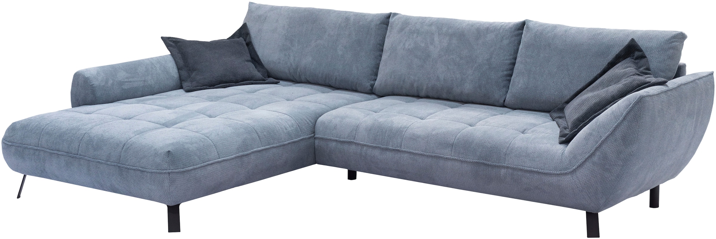 exxpo - sofa fashion Canapé d'angle »Biarritz modern und elegantes Mega Sofa mit tollem Sitzkomfort, L-Form« XXL– Longchair Ecke in hochwertiger Verarbeitung, Stellmasse 324x203 cm