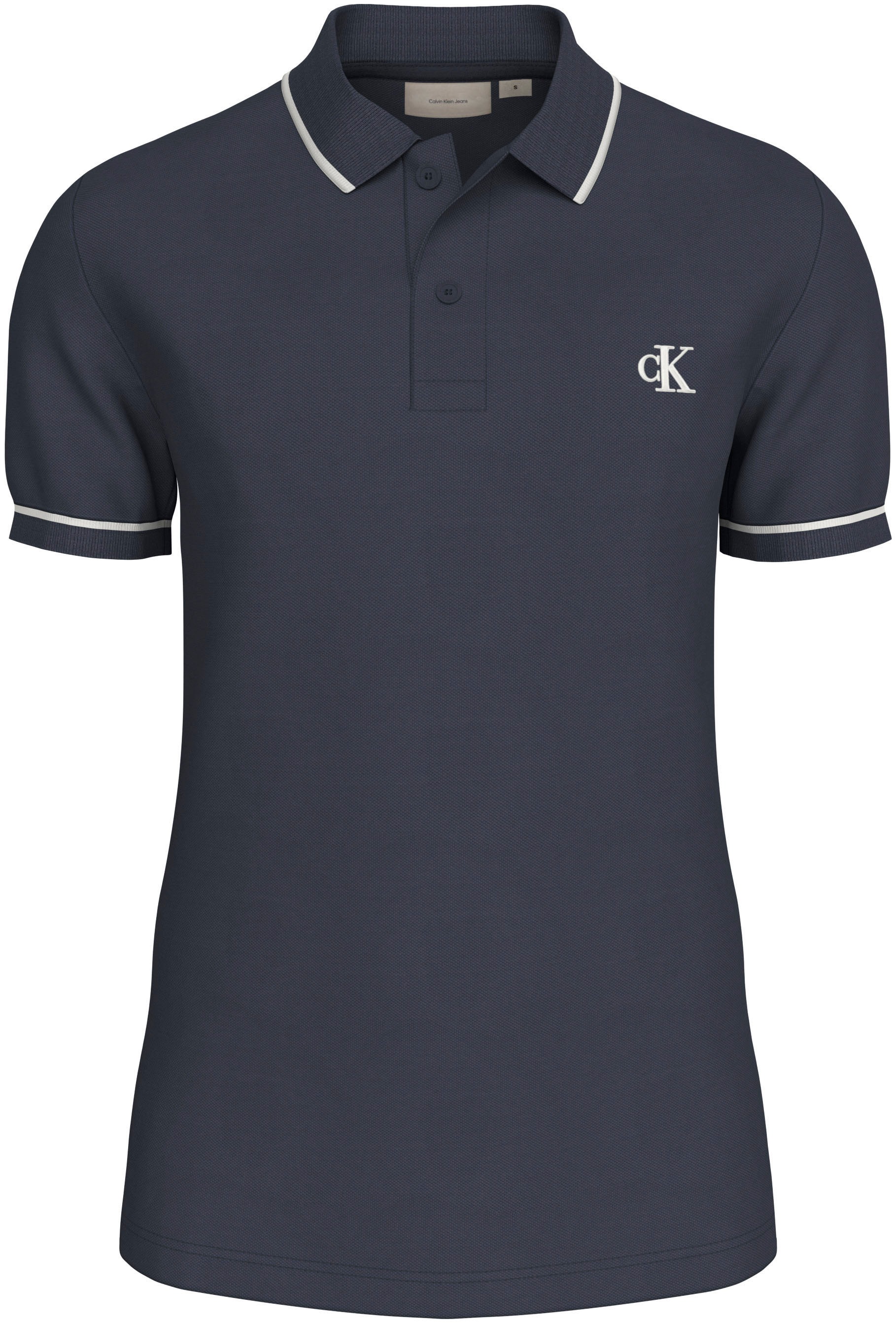 Calvin Klein Jeans Polo »TIPPING SLIM POLO« mit Logomarkenlabel