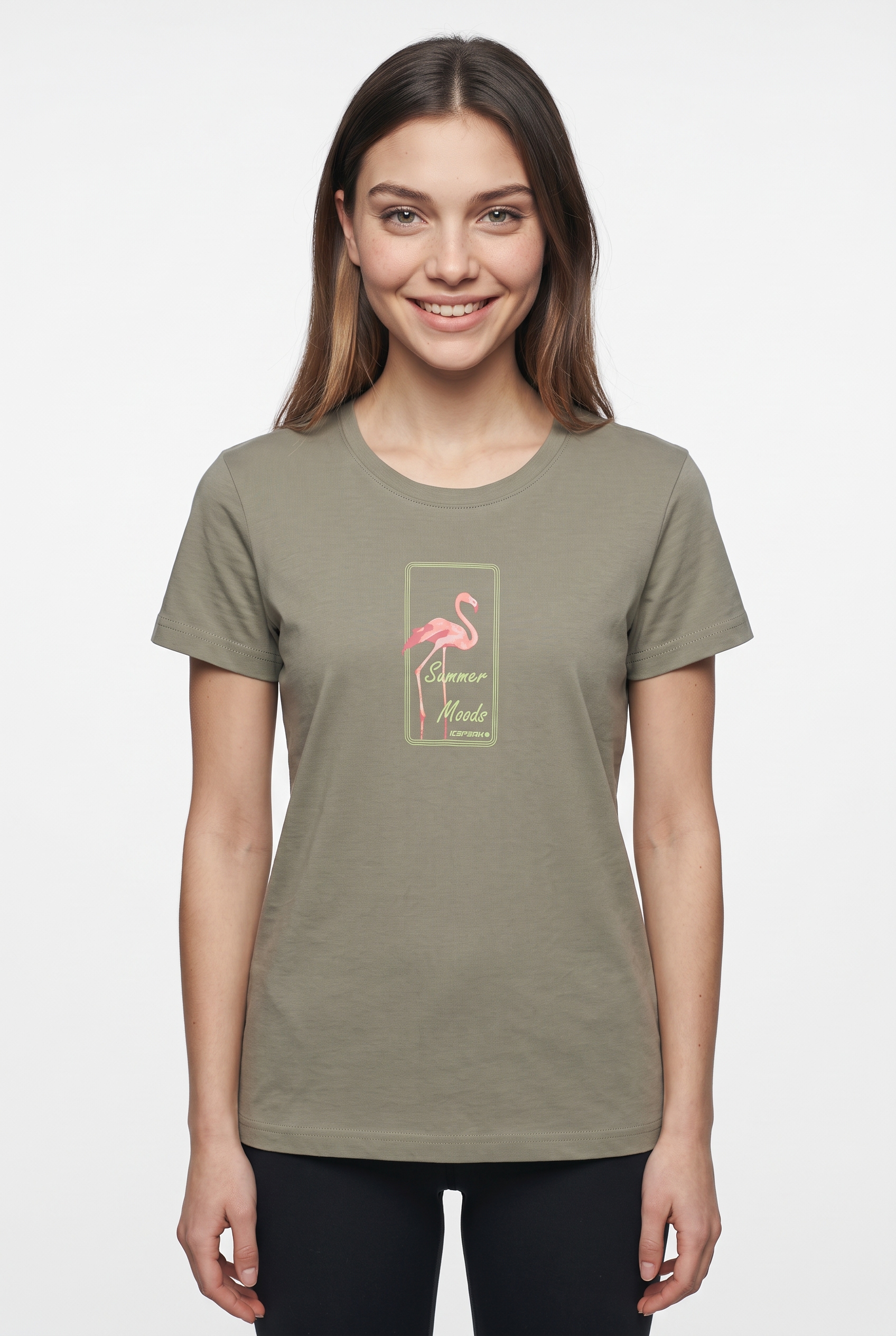 Icepeak T-Shirt »D T-SHIRT MAKAWAO« Kurzarm, mit Rundhalsausschnitt, aus Baumwolle, lässige Passform