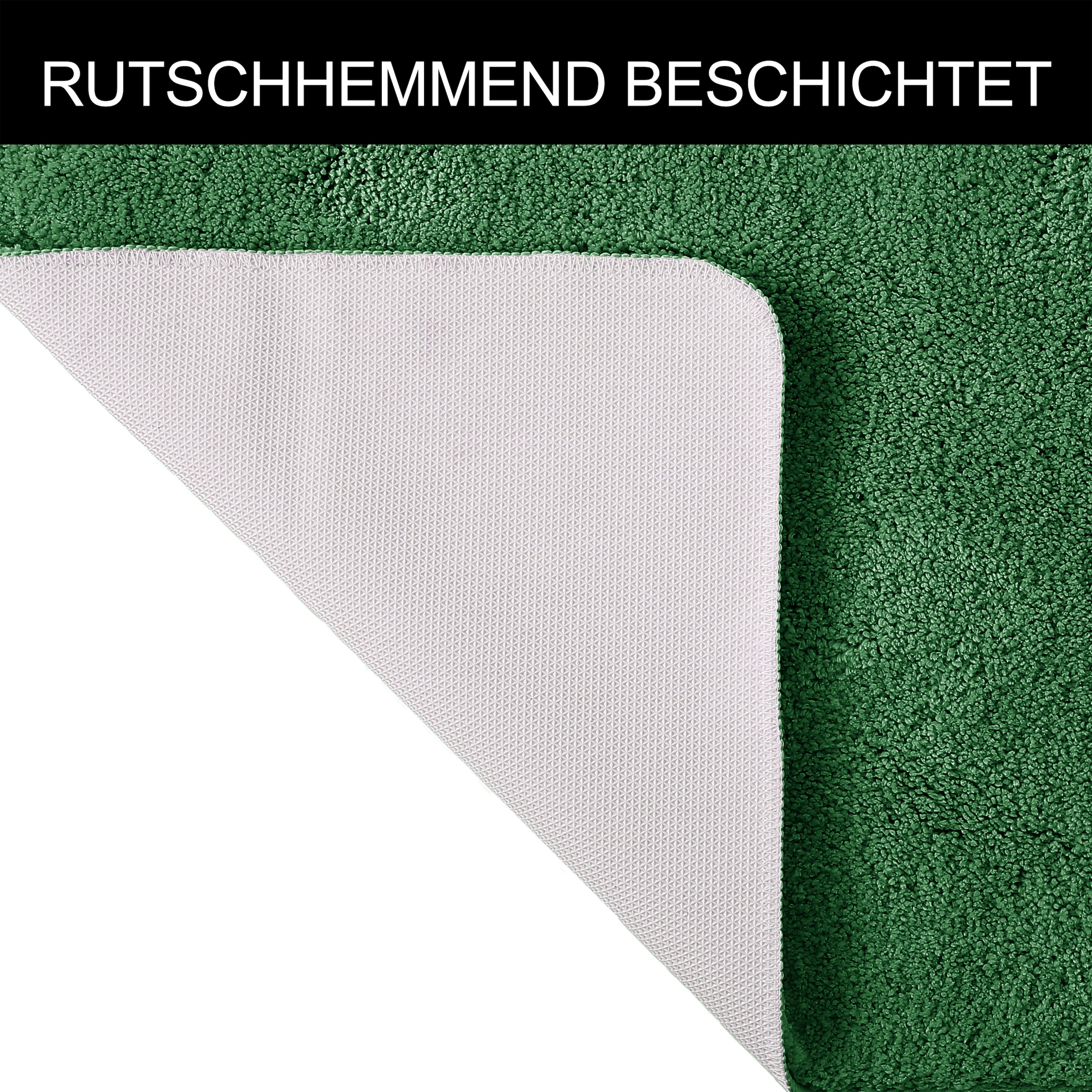 my home Badematte »Inga, Badezimmer Teppich, Badvorleger« Höhe 20 mm rutschhemmend beschichtet fussbodenheizungsgeeignet | schnell trocknend | strapazierfähig Badteppich, unifarben, weich, als halbrund und rechteckig erhältlich