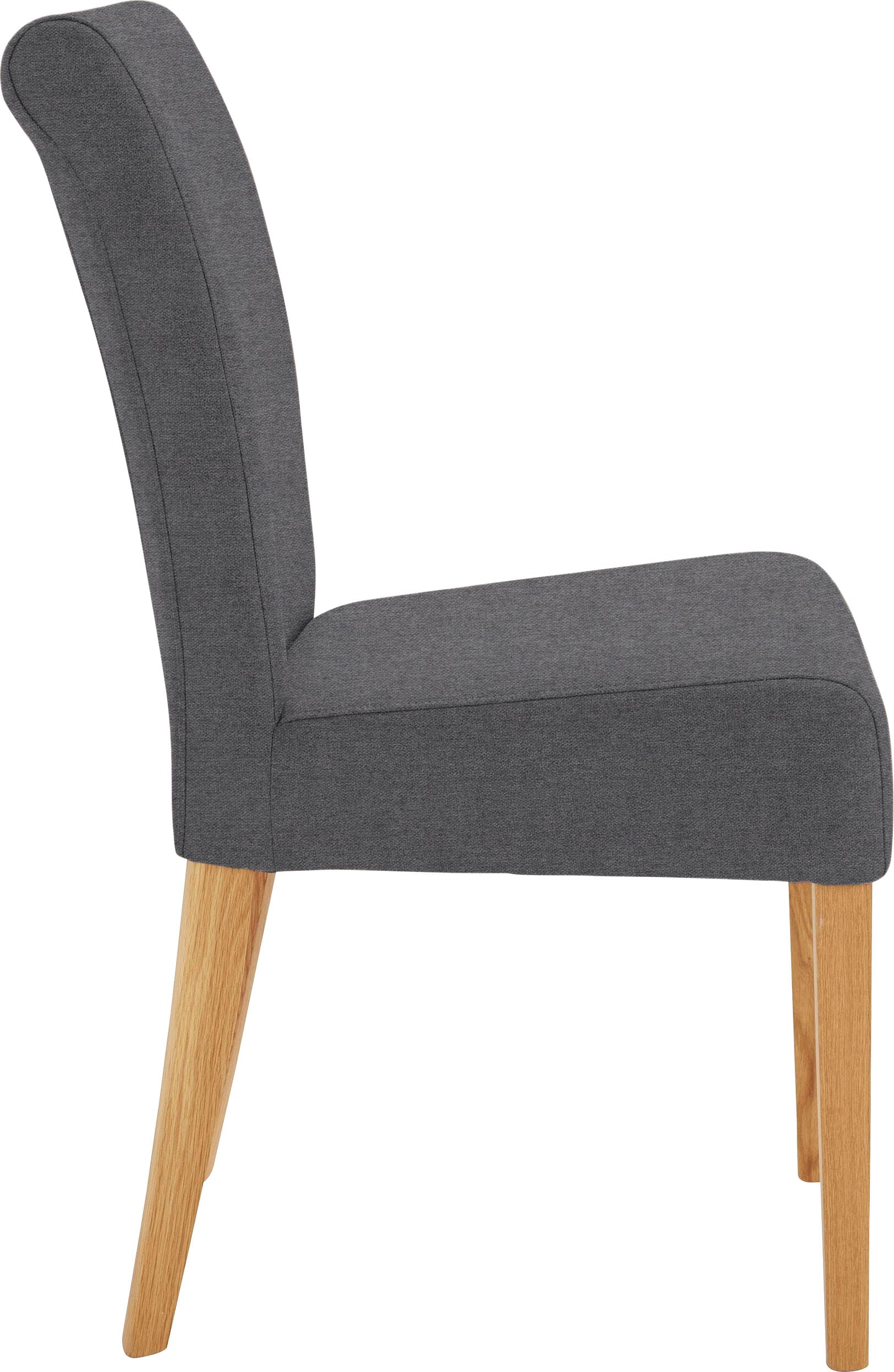 Home affaire Chaise à 4 pieds »Barcelona« (Set) 2 cuisStuhlbeine aus Massivholz, Sitz und Rücken gepolstert