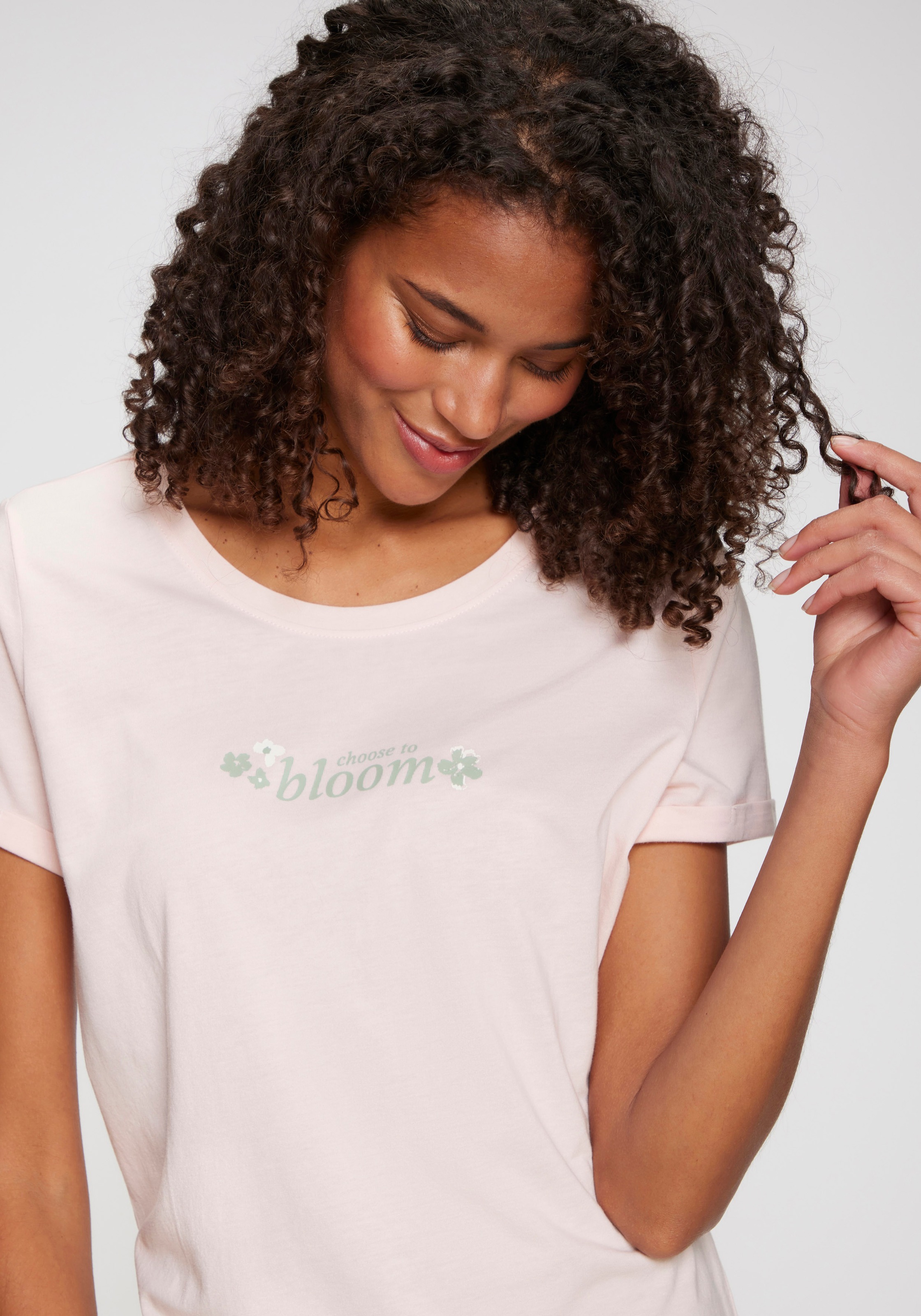 s.Oliver Pyjamaoberteil Mit kleinem Frontprint