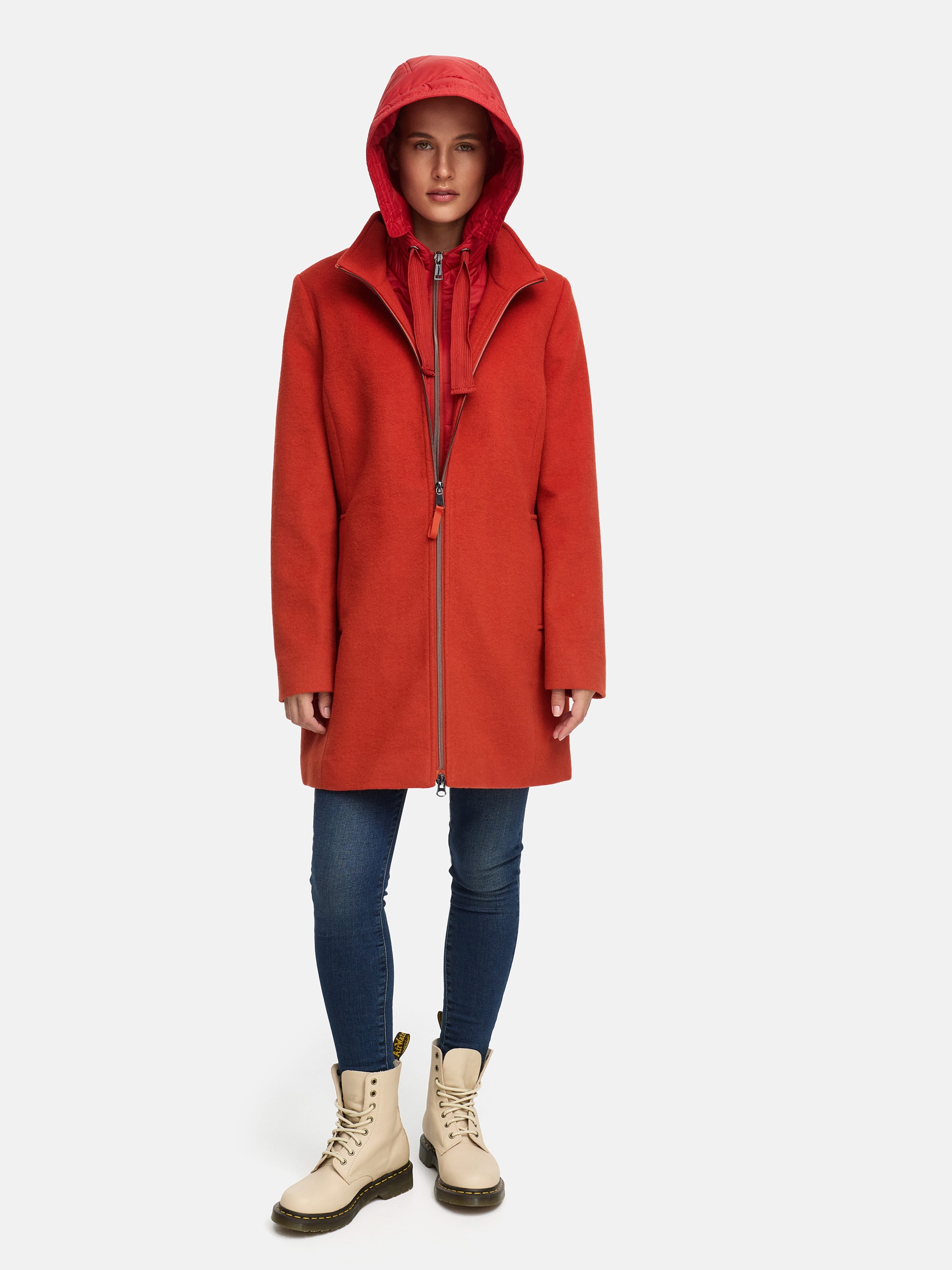 MANISA Veste en laine mit Kapuze mit herausnehmbarer Kapuze