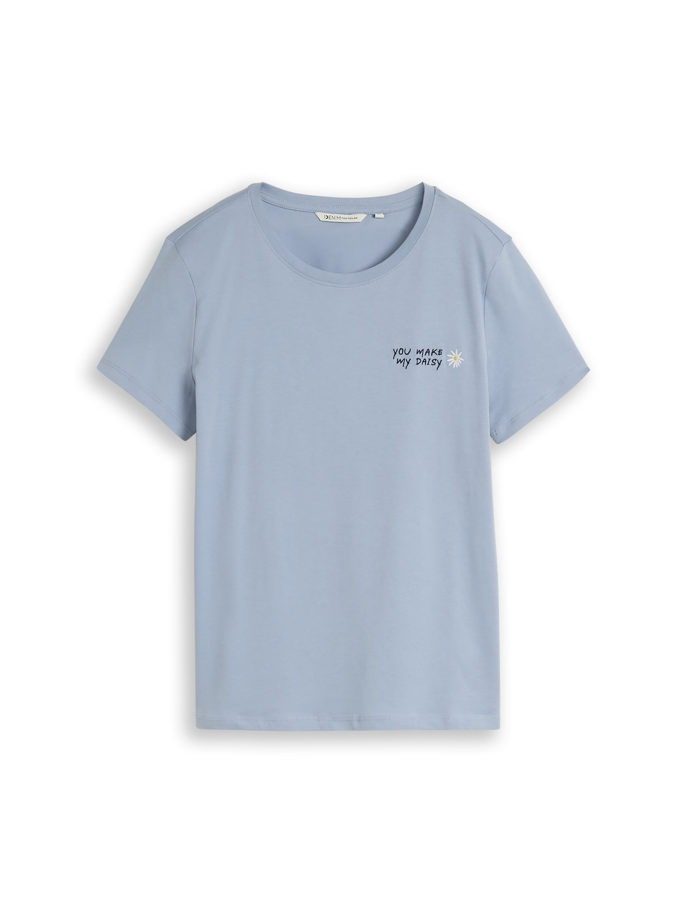TOM TAILOR Denim T-shirt à manches courtes T-shirt d'été avec broderie