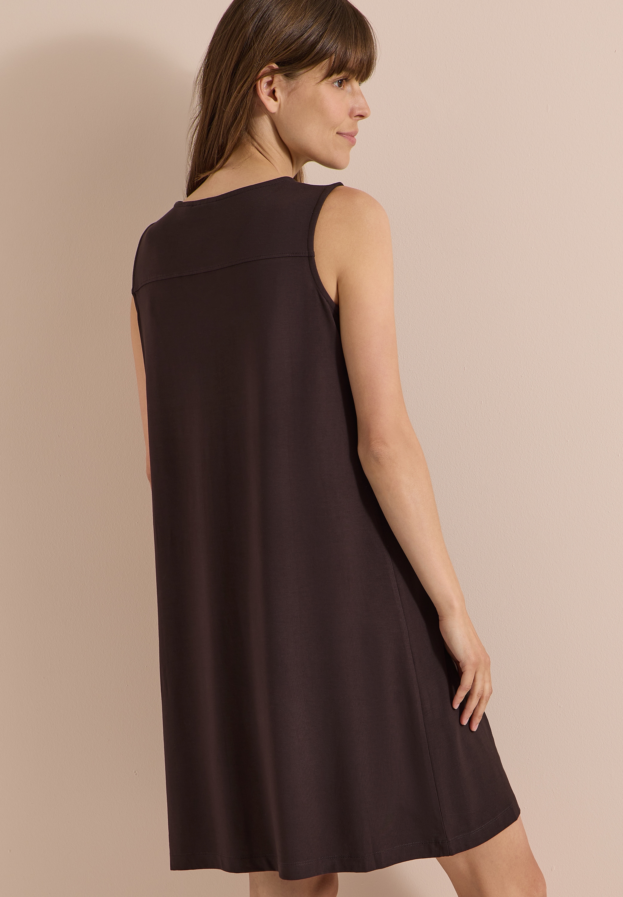 Cecil Robe en jersey Sommerkleid, V-Ausschnitt, lockere Passform