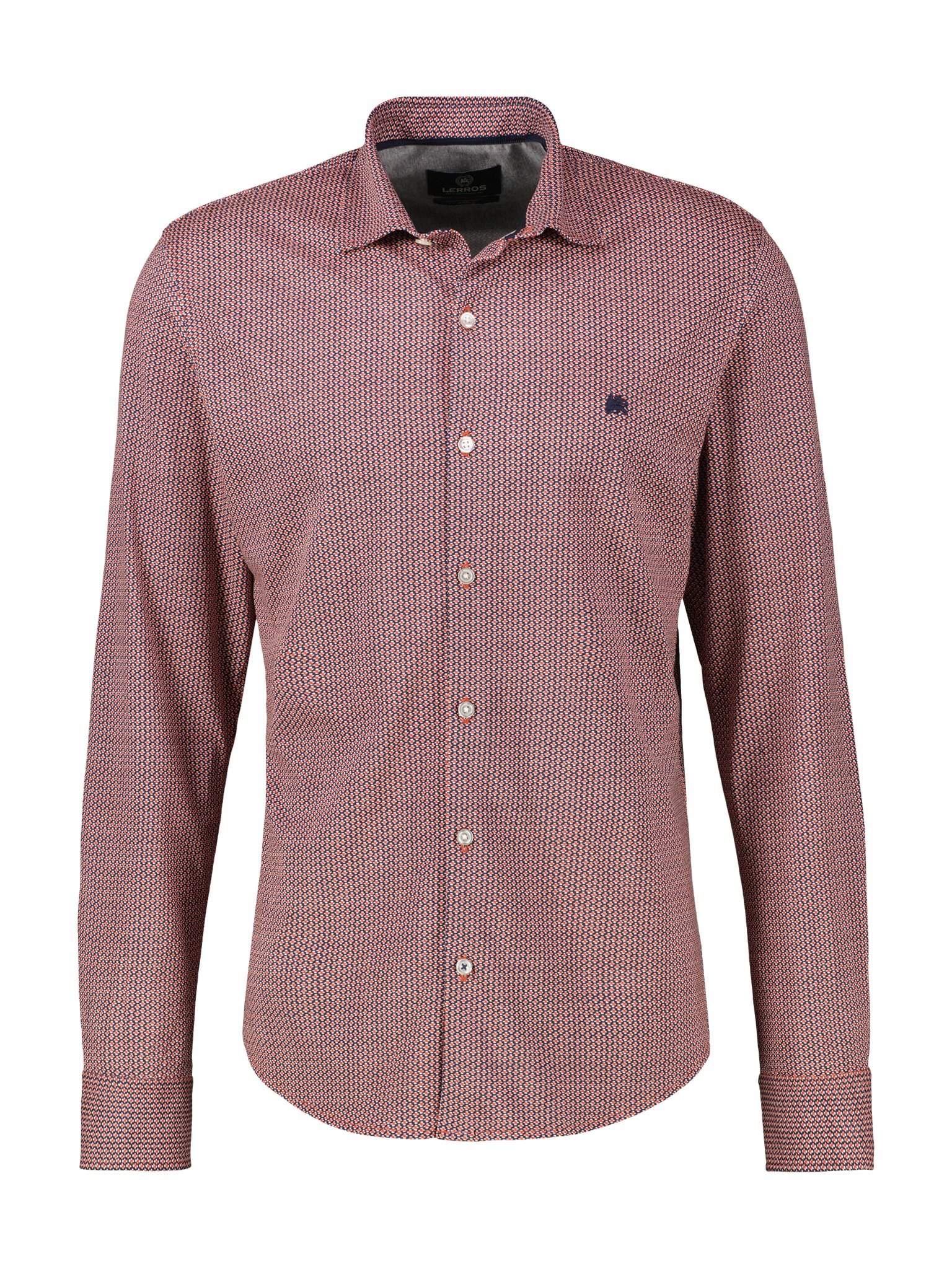 LERROS Chemise à manches longues mit Logo Stickerei