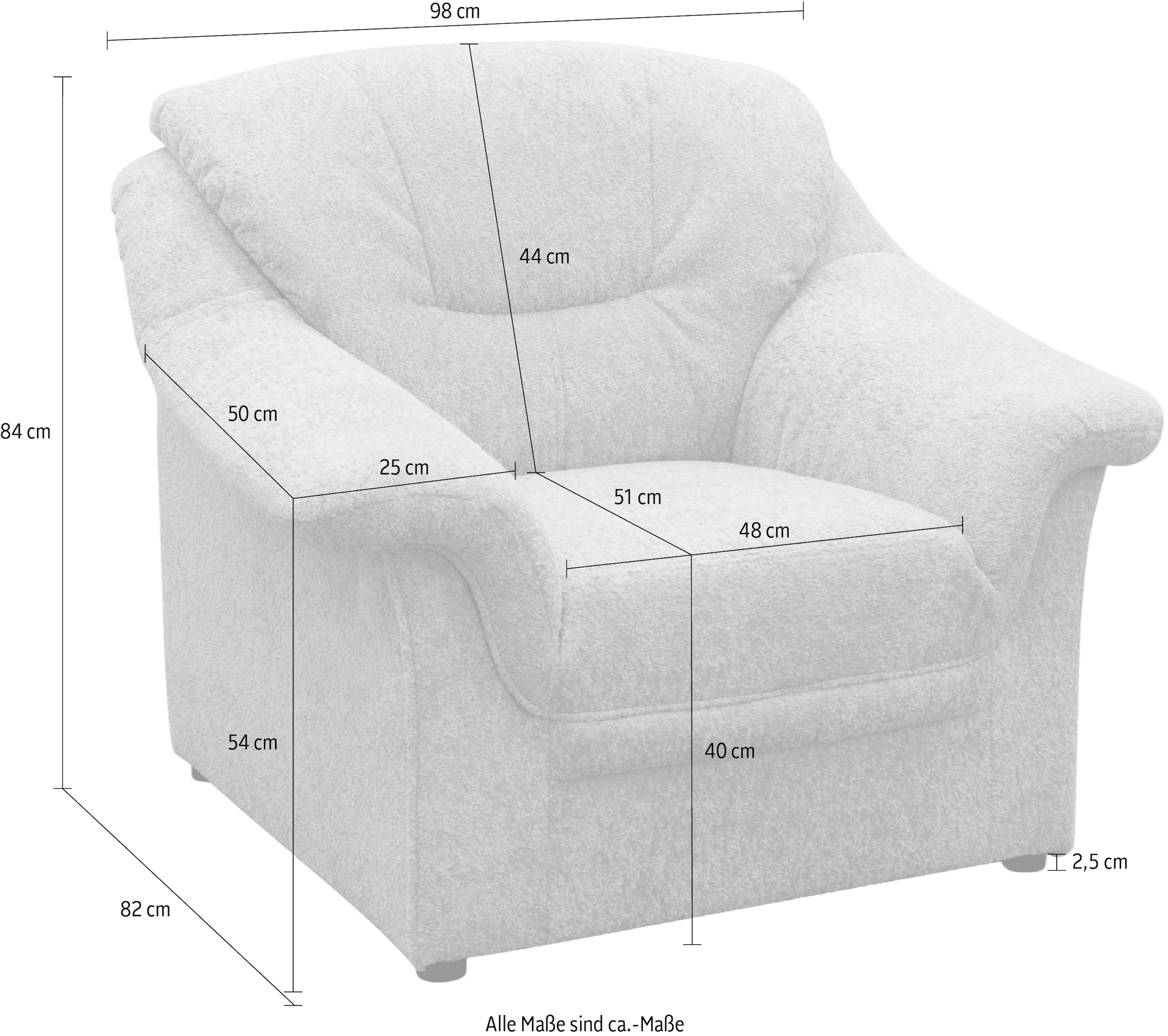 GOODproduct Sessel »Nyborrg Sitzbreite 48 cm, mittelfester Sitzkomfort« aus pflegeleichtem, weichem Luxus-Microfaser