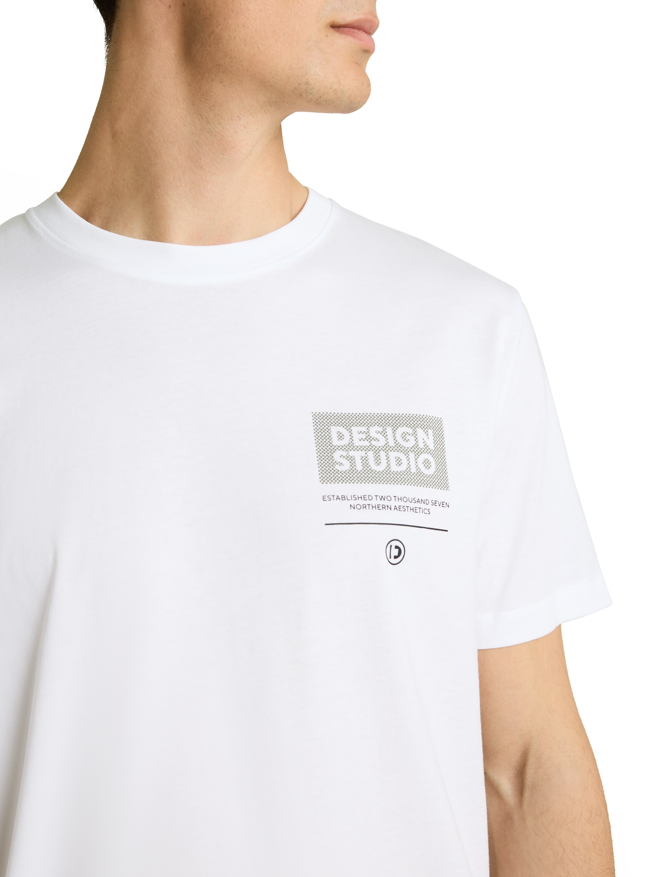 TOM TAILOR Denim Rundhalsshirt Packung, 3 mit Logo Print
