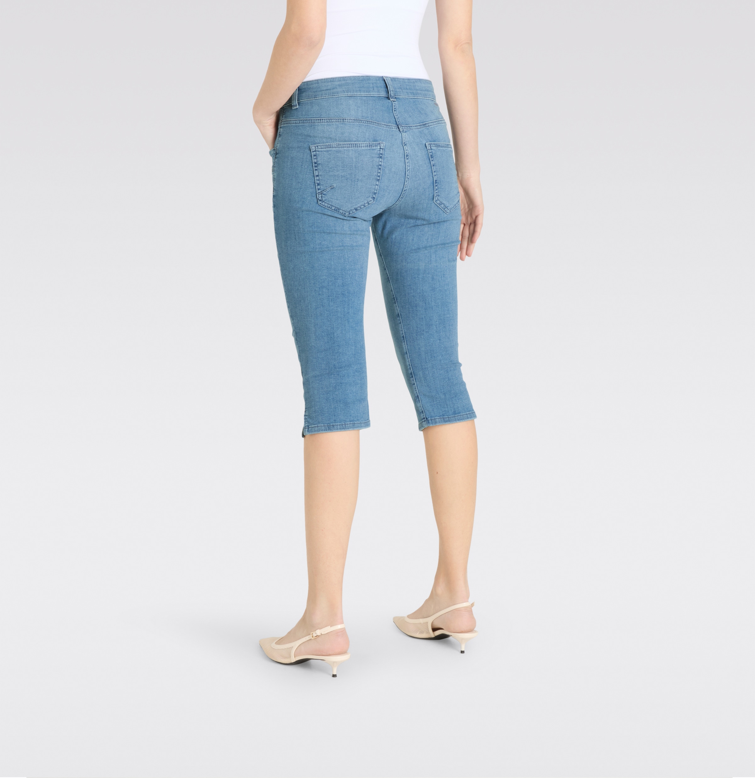 MAC Jeans capri »CAPRI« Eingelegte Zierfalten am Saum