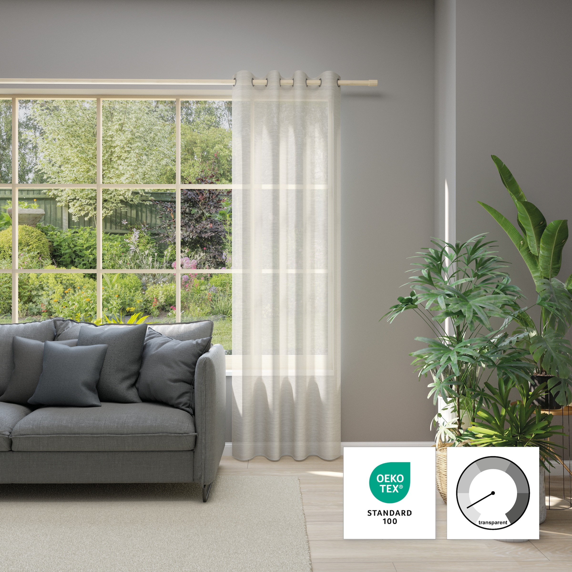 Neutex for you! Vorhang »Allure« Ösen 1 Stk. tlg. Ösenschal mit Metallösen, Breite 140 cm, nach Mass