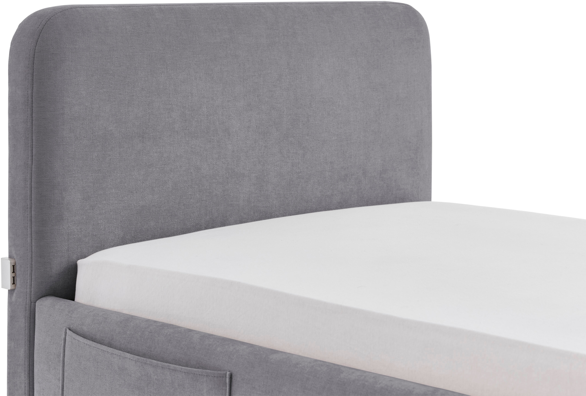meise.möbel Lit d'enfant »COSY in de Breiten 90, 120 & 140 erhältlich, wahlweise mit Bettkasten« disponible avec pied en bois noir ou chêne, incl. prise USB