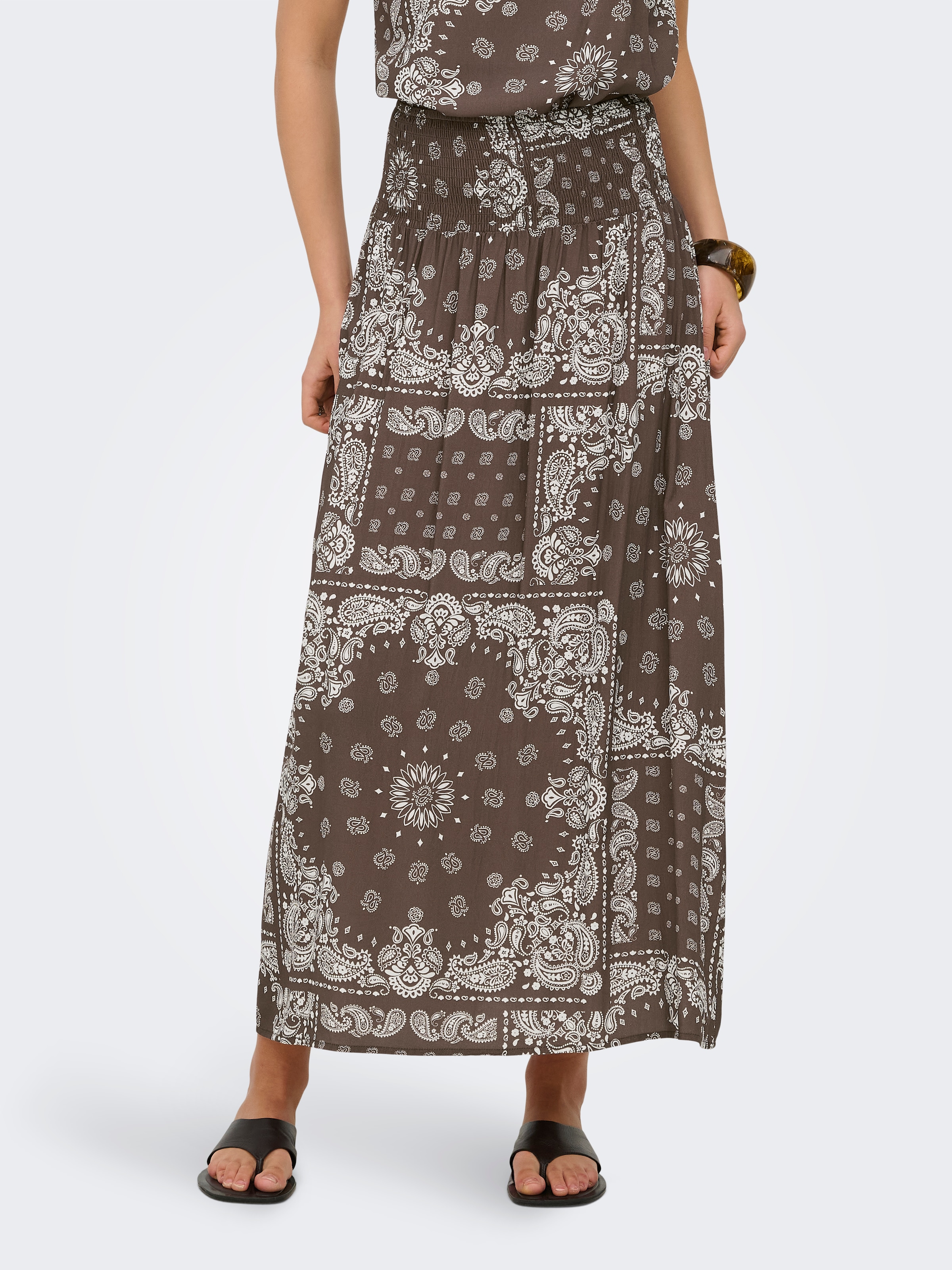 ONLY Maxirock »ONLSAKI AMBEL LONG BAND SKIRT  WVN« Viskose