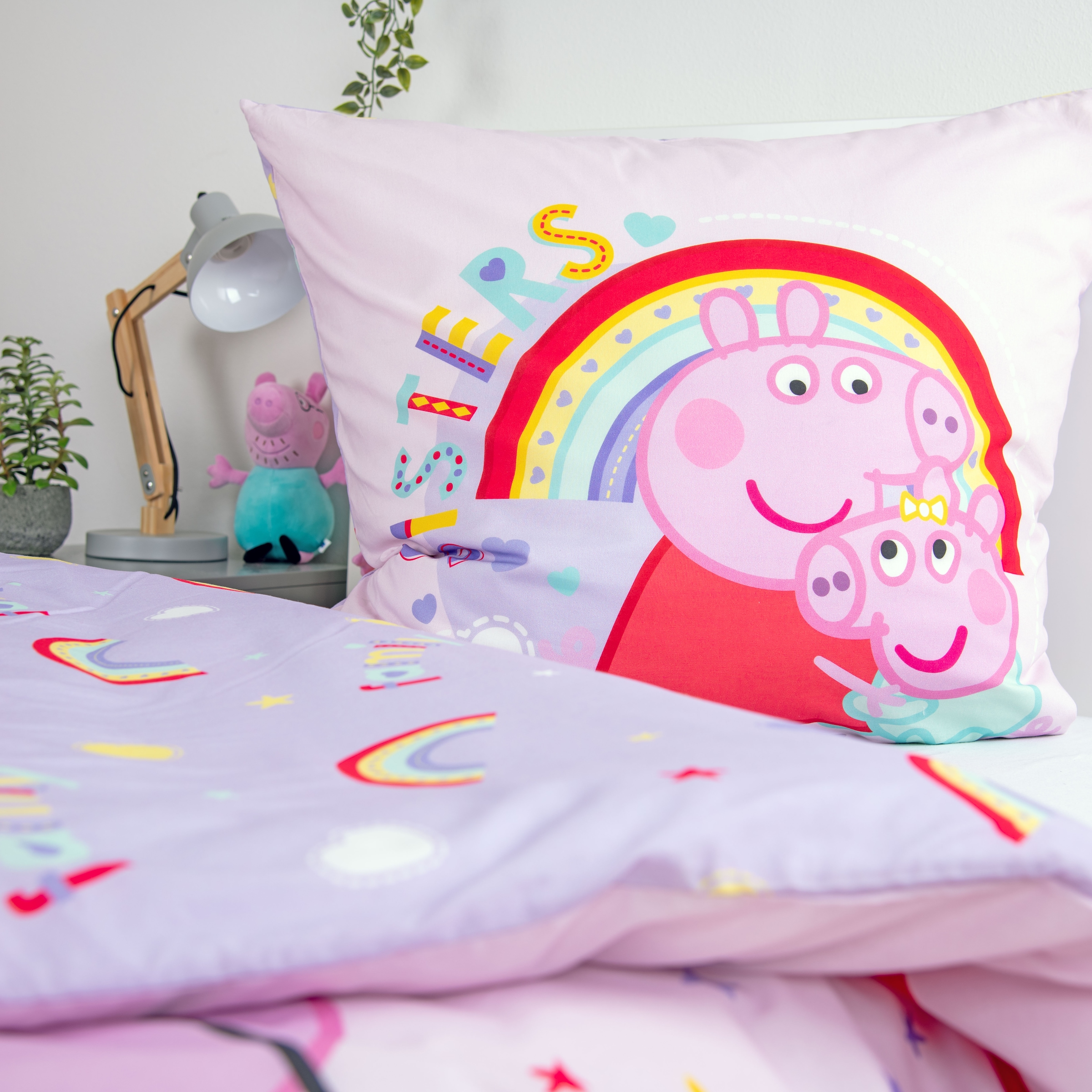 Peppa Pig Linge de lit réversible »Peppa Pig« 2 cuis avec design joyeux