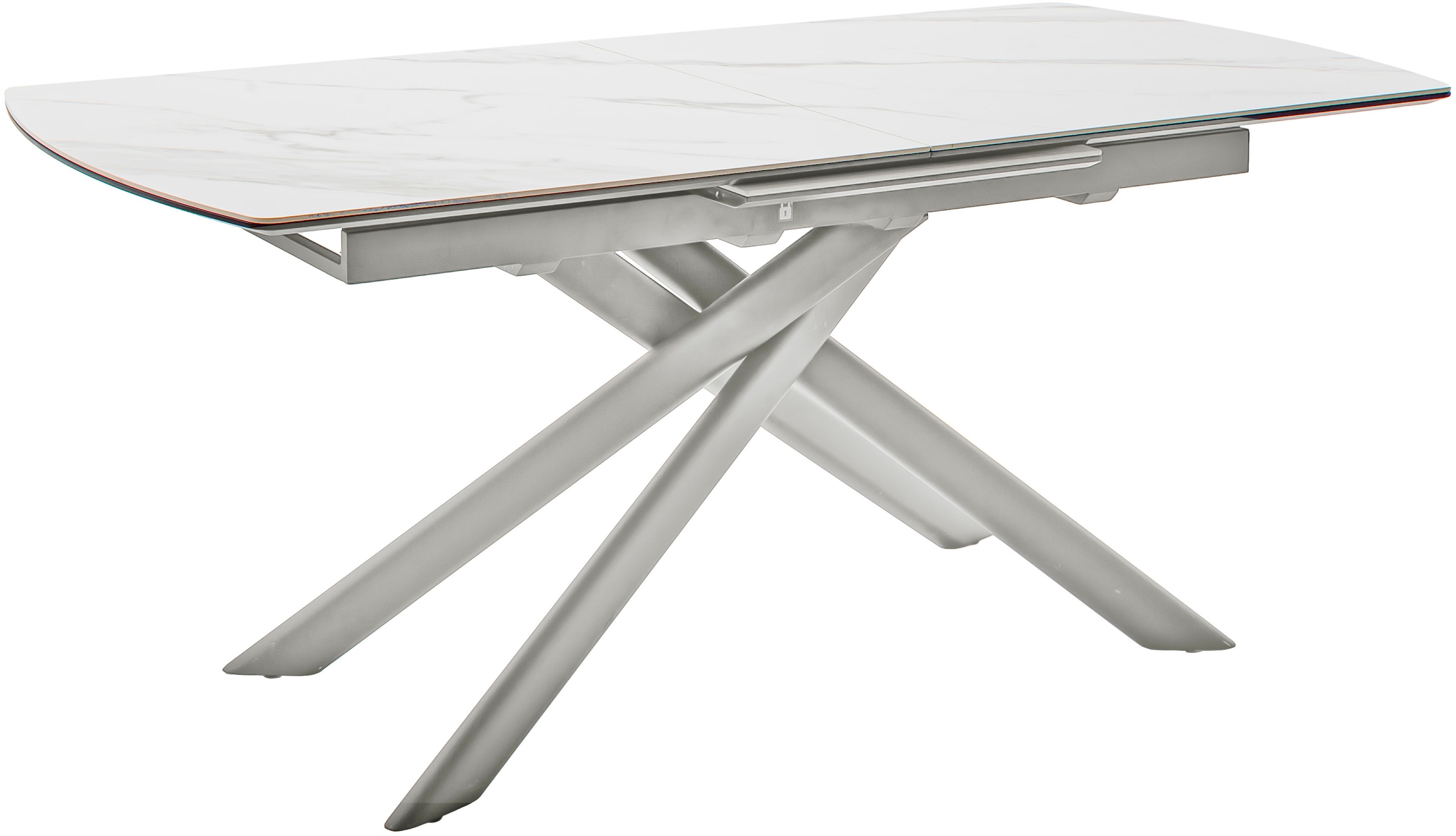 MCA furniture Table de salle à manger »VANINO Auszugtisch 180-230 cm marmoriert« 1 cuis tlg. Keramik,Edelstahl,Synchronauszug,ausziehbar,8-10 Personen