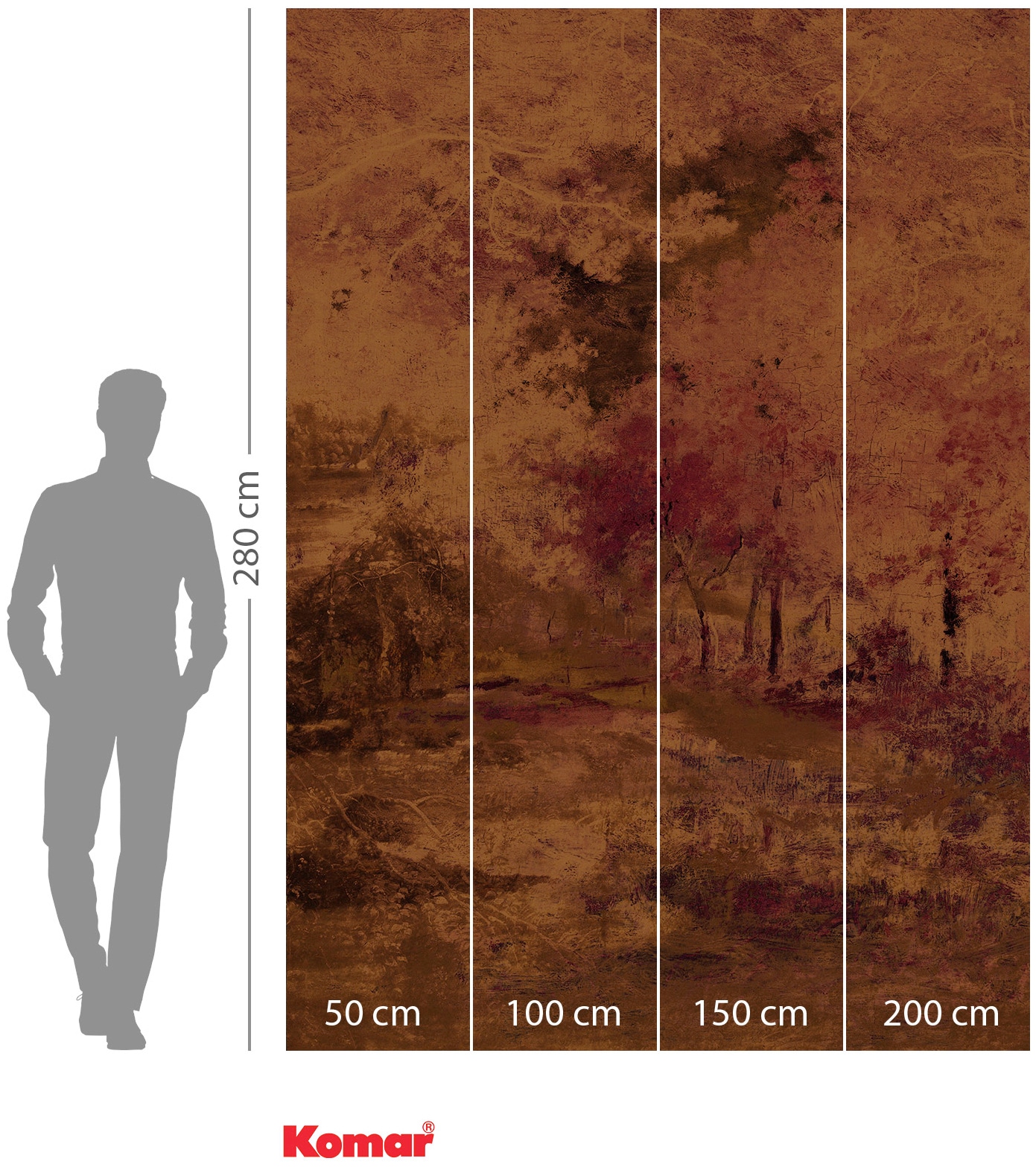 Komar Vliestapete »Digitaldruck Vlies -  Autumna - Grösse 200 x 280 cm« bedruckt glatt Wohnzimmer, Schlafzimmer