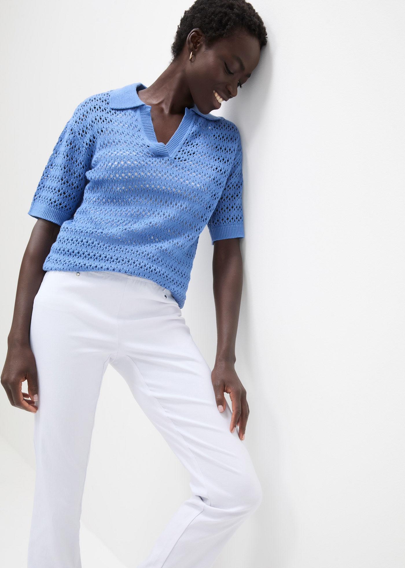 bonprix Pantalon stretch »Stretch-Hose in Schlupfform«  aus Viskose, Slim Fit Passform, Schlupfform mit Gürtelschlaufen