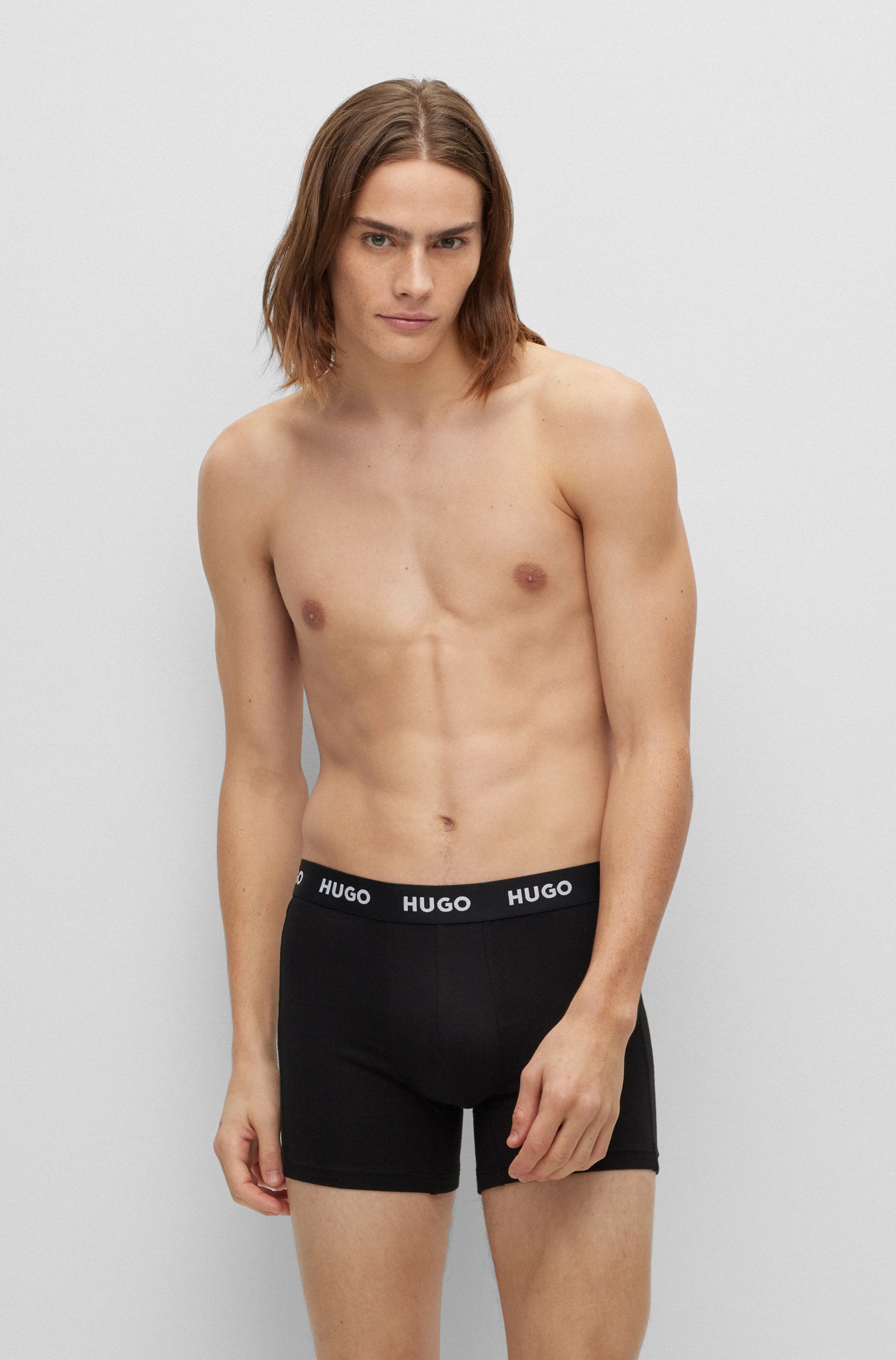 HUGO Underwear Boxer »BOXERBR TRIPLET PACK« 3 Stk. mit HUGO Logo-Elastikbund