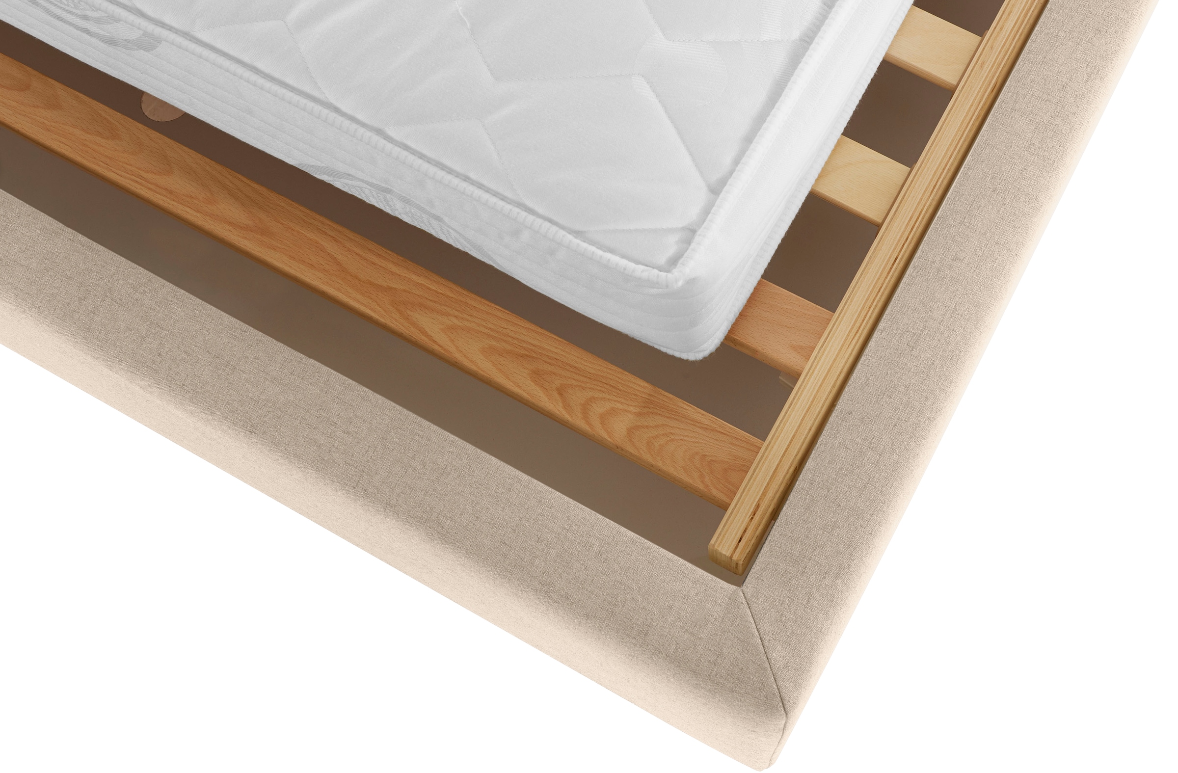 Home affaire Polsterbett »Sunley 100« Kreuzsteppung, Kopfteilhöhe 102 cm, ohne oder mit Matratze/Lattenrost