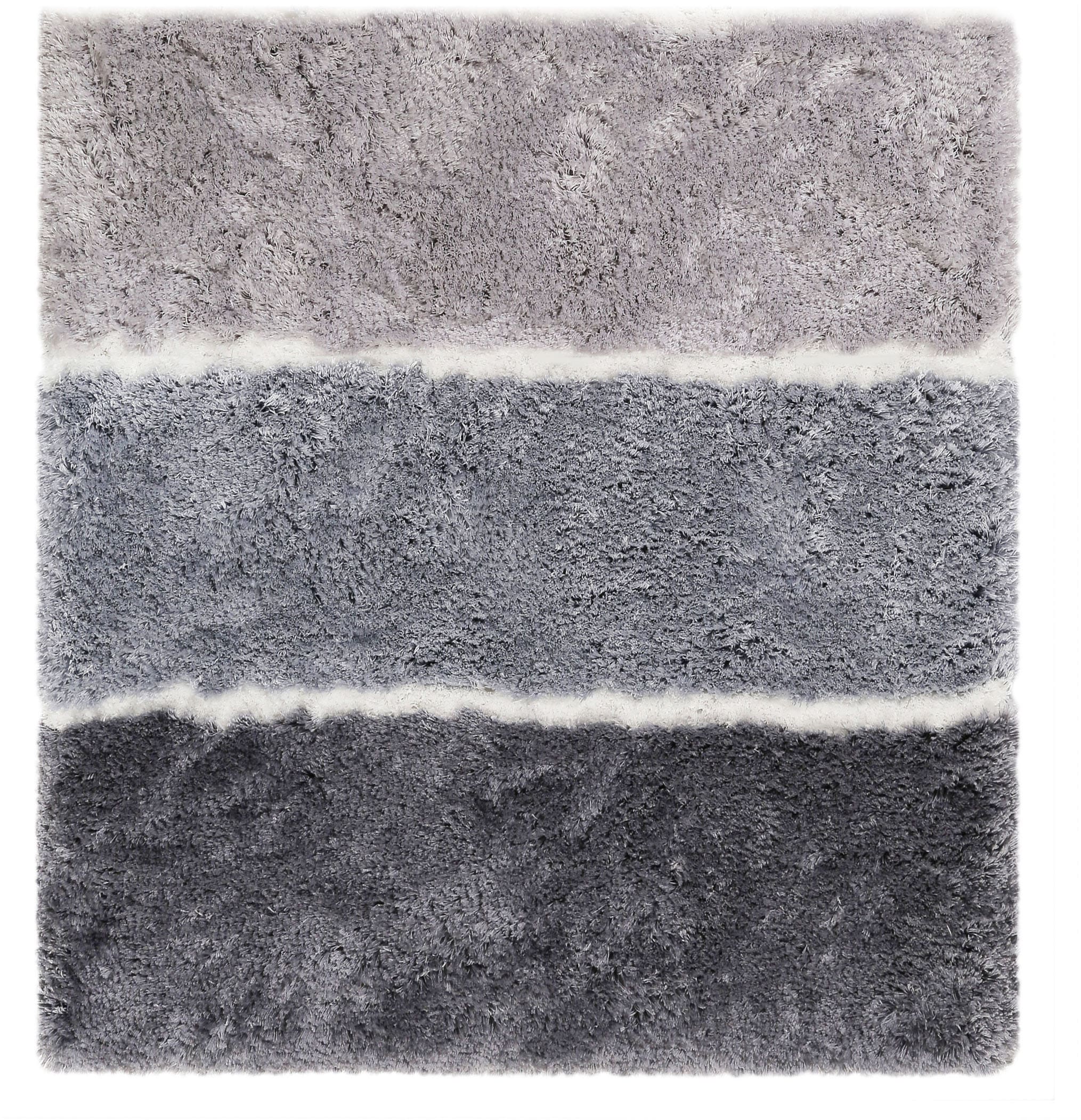 Homie Living Badematte »Rio Marina« Höhe 30 mm rutschhemmend beschichtet fussbodenheizungsgeeignet | schnell trocknend flauschiger Badteppich, modern gestreift, waschbar, Badezimmerteppich