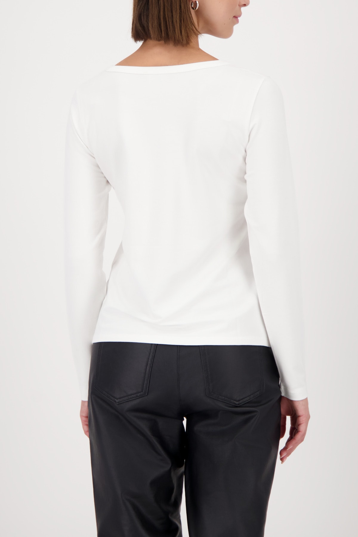 Monari T-shirt à manches longues Regular fit mit Rundhalsausschnitt