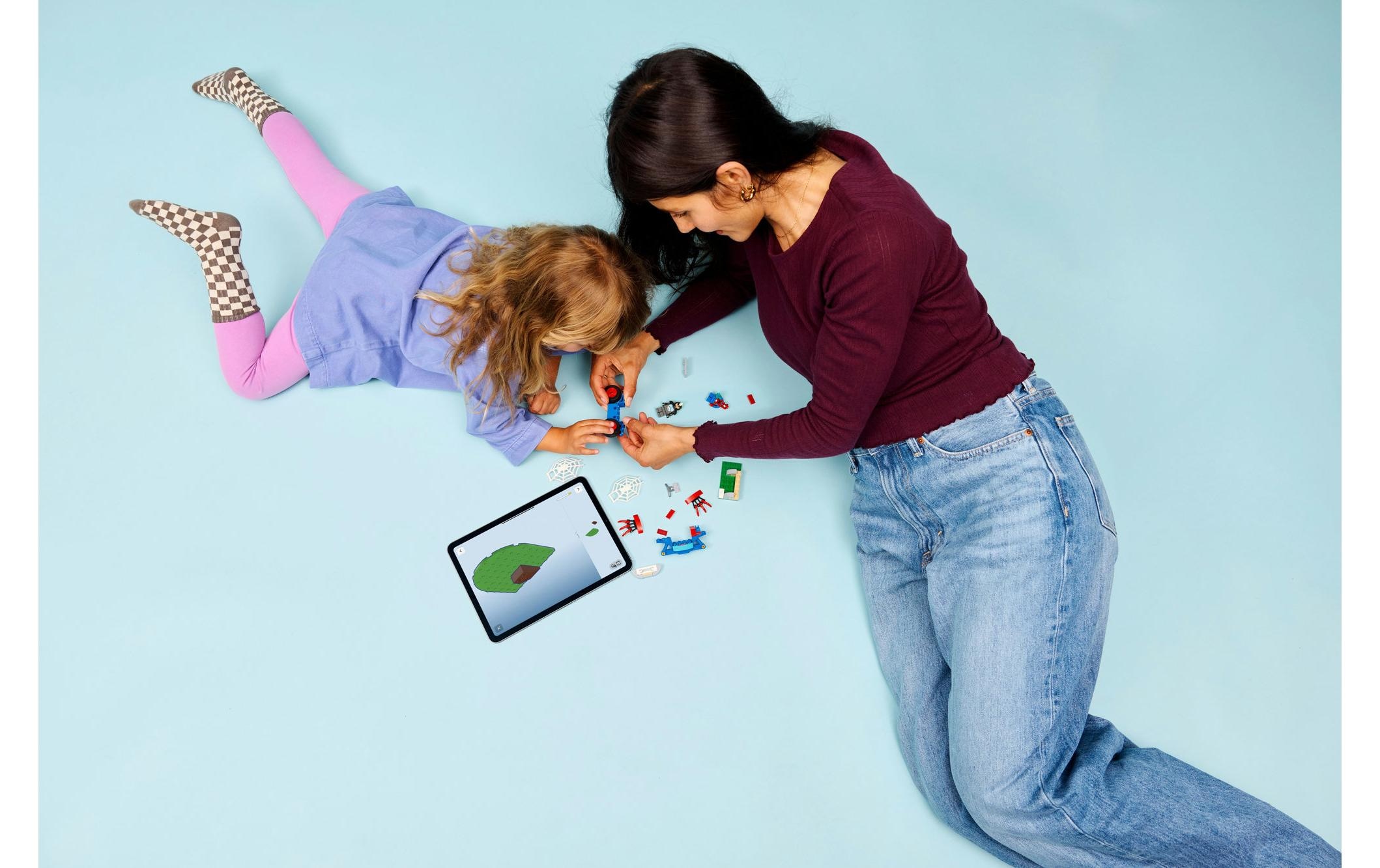 LEGO® Konstruktionsspielsteine »Marvel Spidey auf Motorrad vs. Rhino 11206«