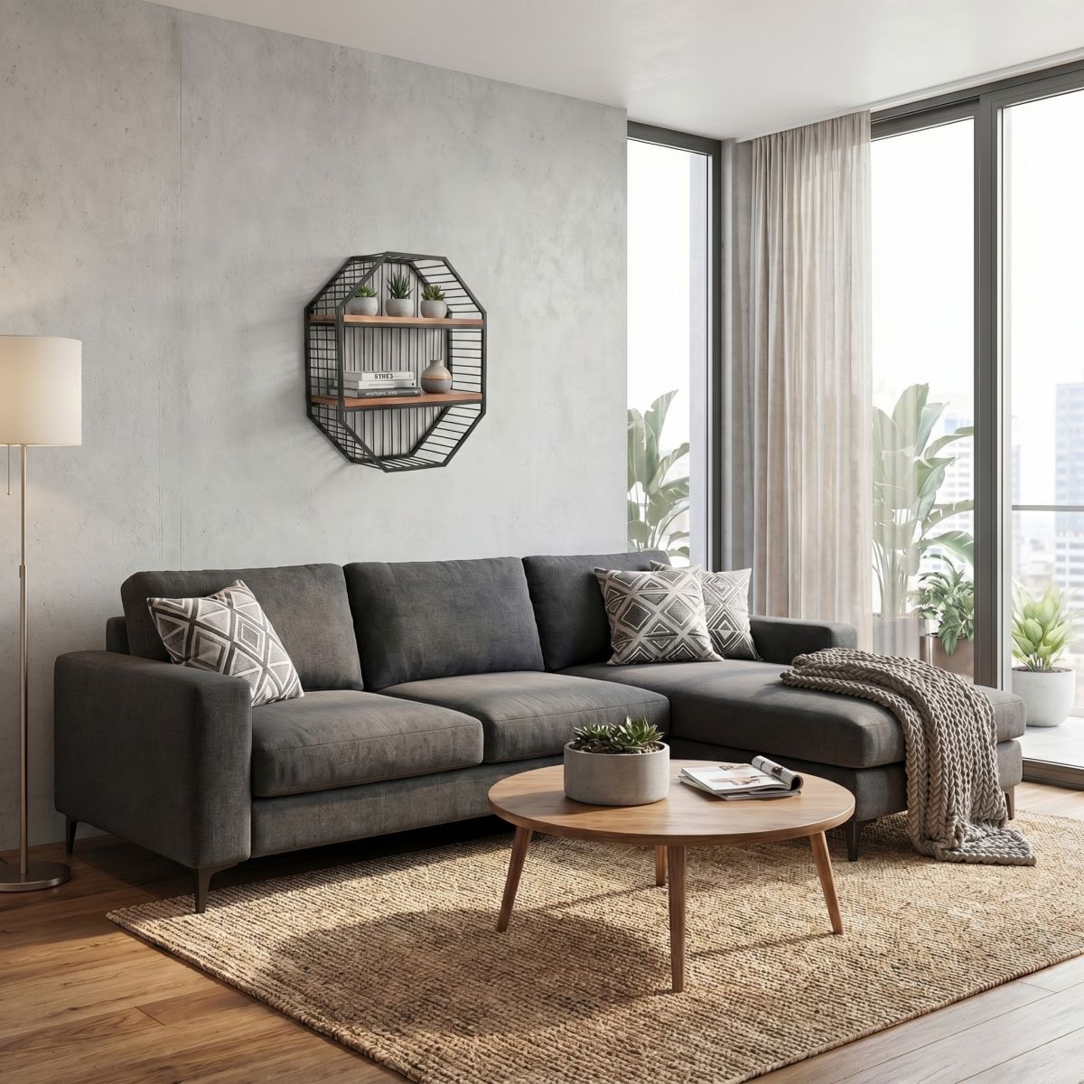 Ambiente Haus Étagère murale »Urban Wandregal - (H) 60cm« 1 cuis tlg.