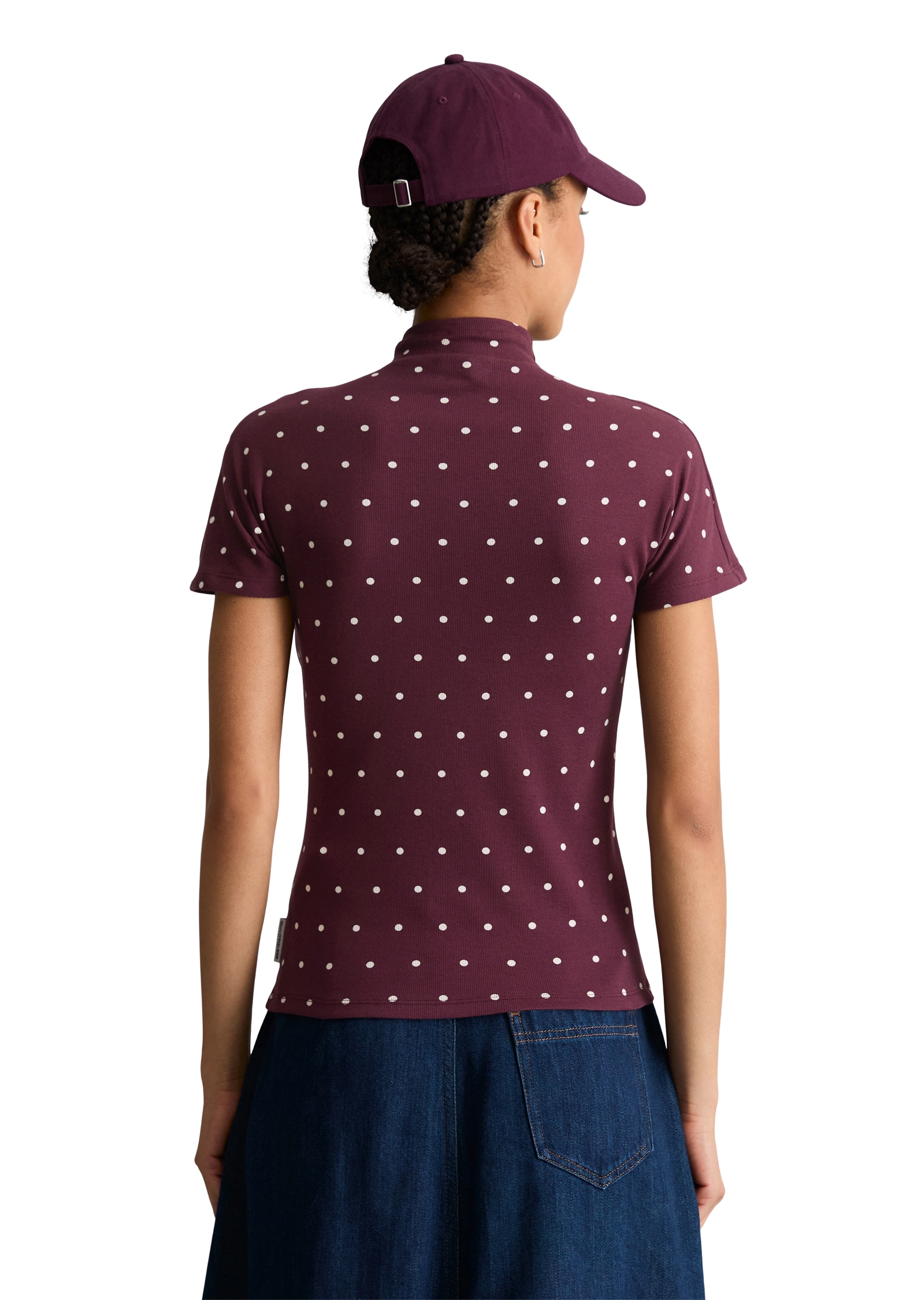 Marc O'Polo DENIM T-shirt Top en jersey côtelé slim en jersey stretch
