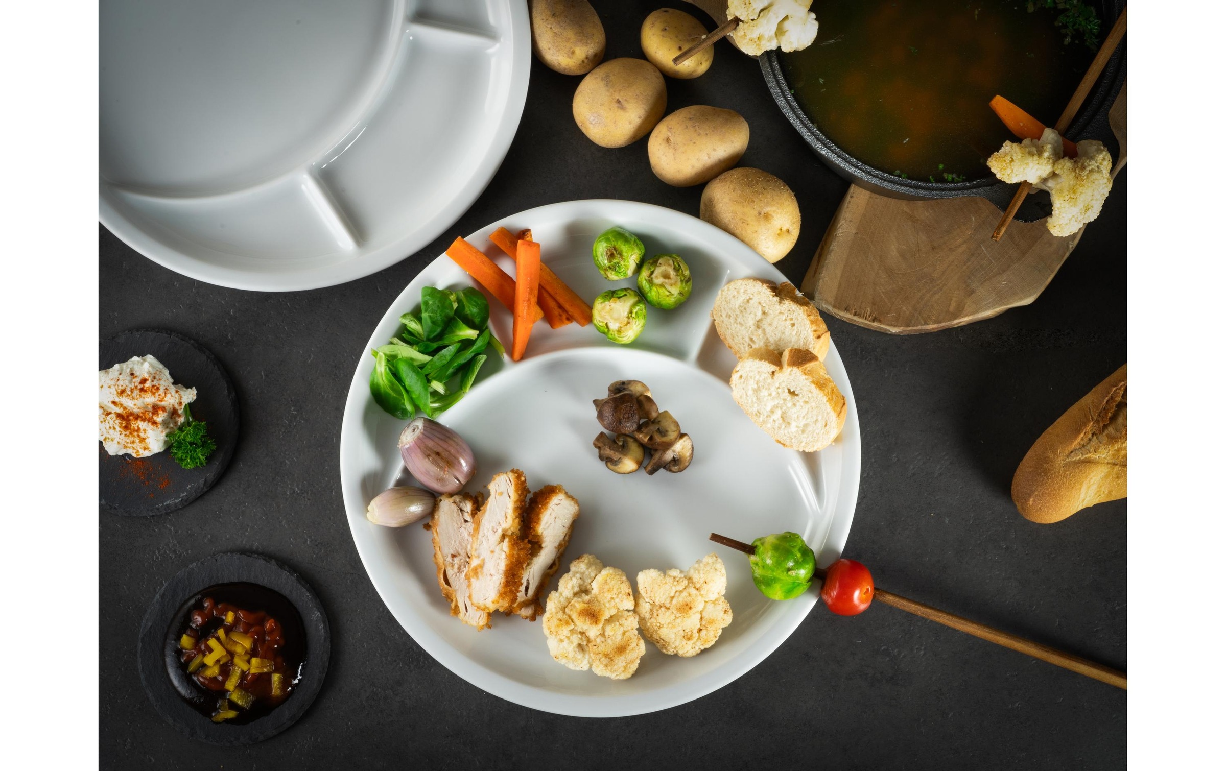 CreaTable Assiette à fondue »Fondue-Teller«