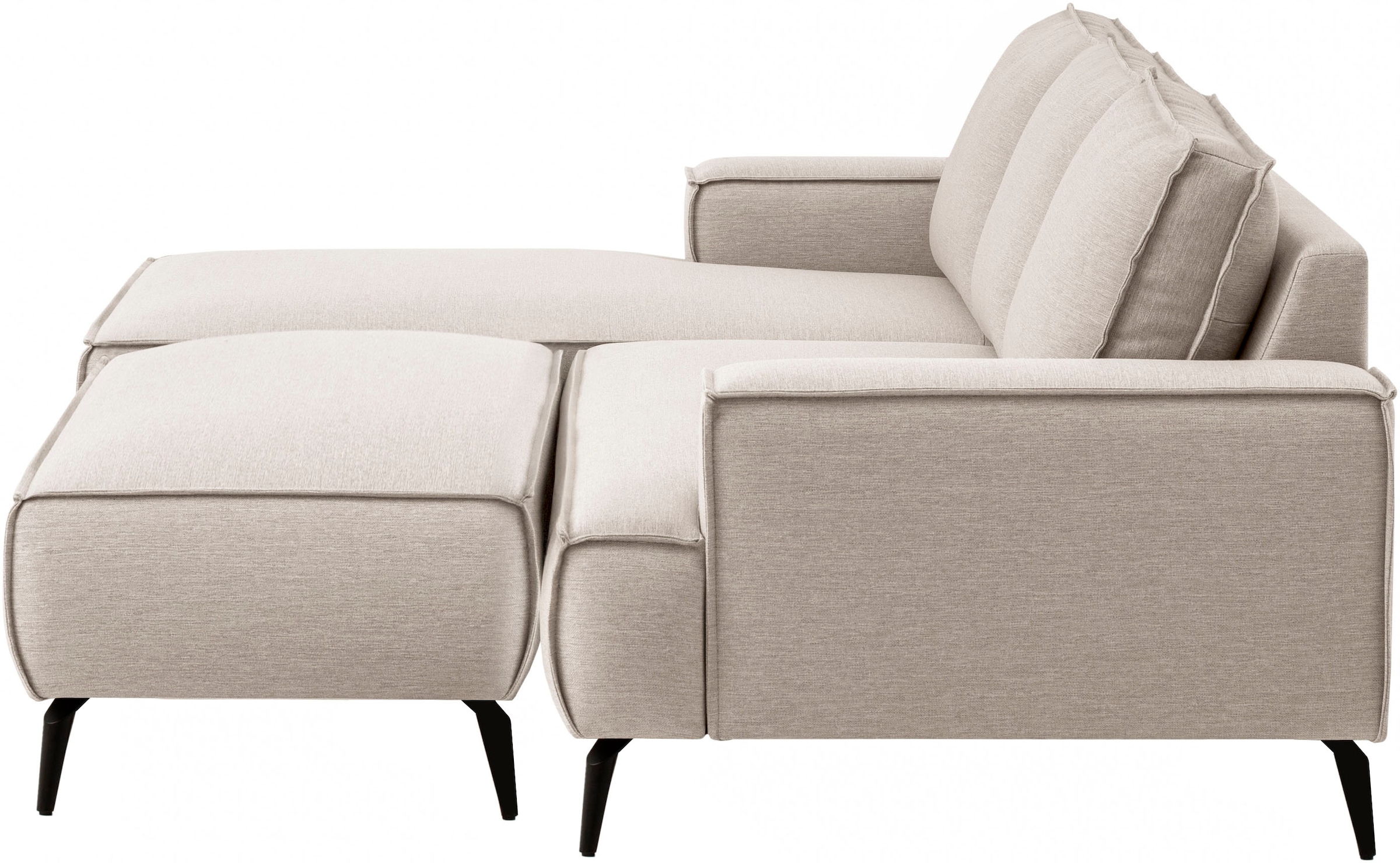 Home affaire Sitzgruppe »TVINNU, Polsterecke L-Form, Schlaffunktion, mit Hocker« Set,  Set, stellbar zum Schlafsofa (Krokodilverbinder)