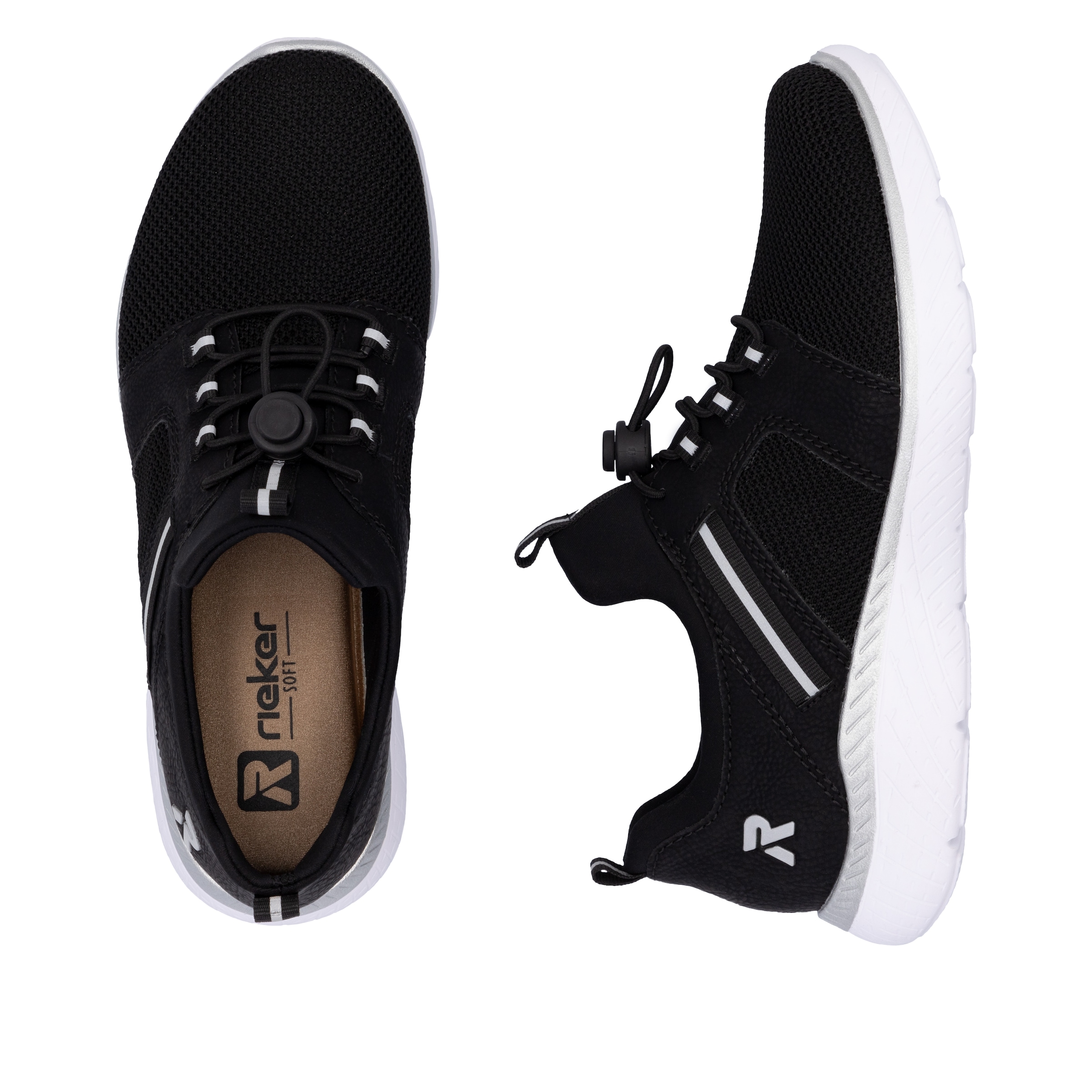 RIEKER Sport Baskets slip-on  , chaussure à enfiler, chaussure basse, sneaker de loisirs avec languettes d'enfilage