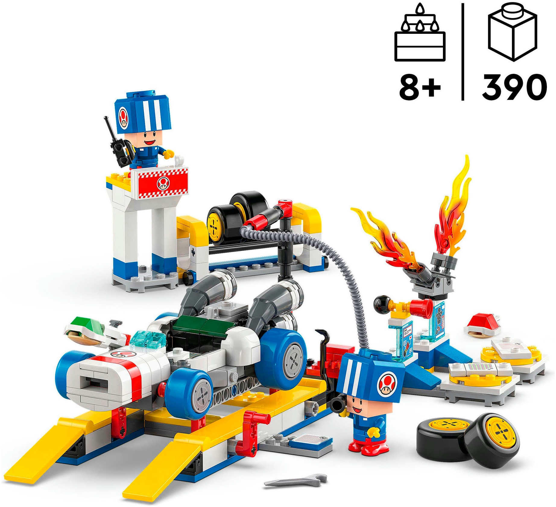 LEGO® Konstruktionsspielsteine »Mario Kart™ – Toads Werkstatt (72035), LEGO Super Mario« Made in Europe