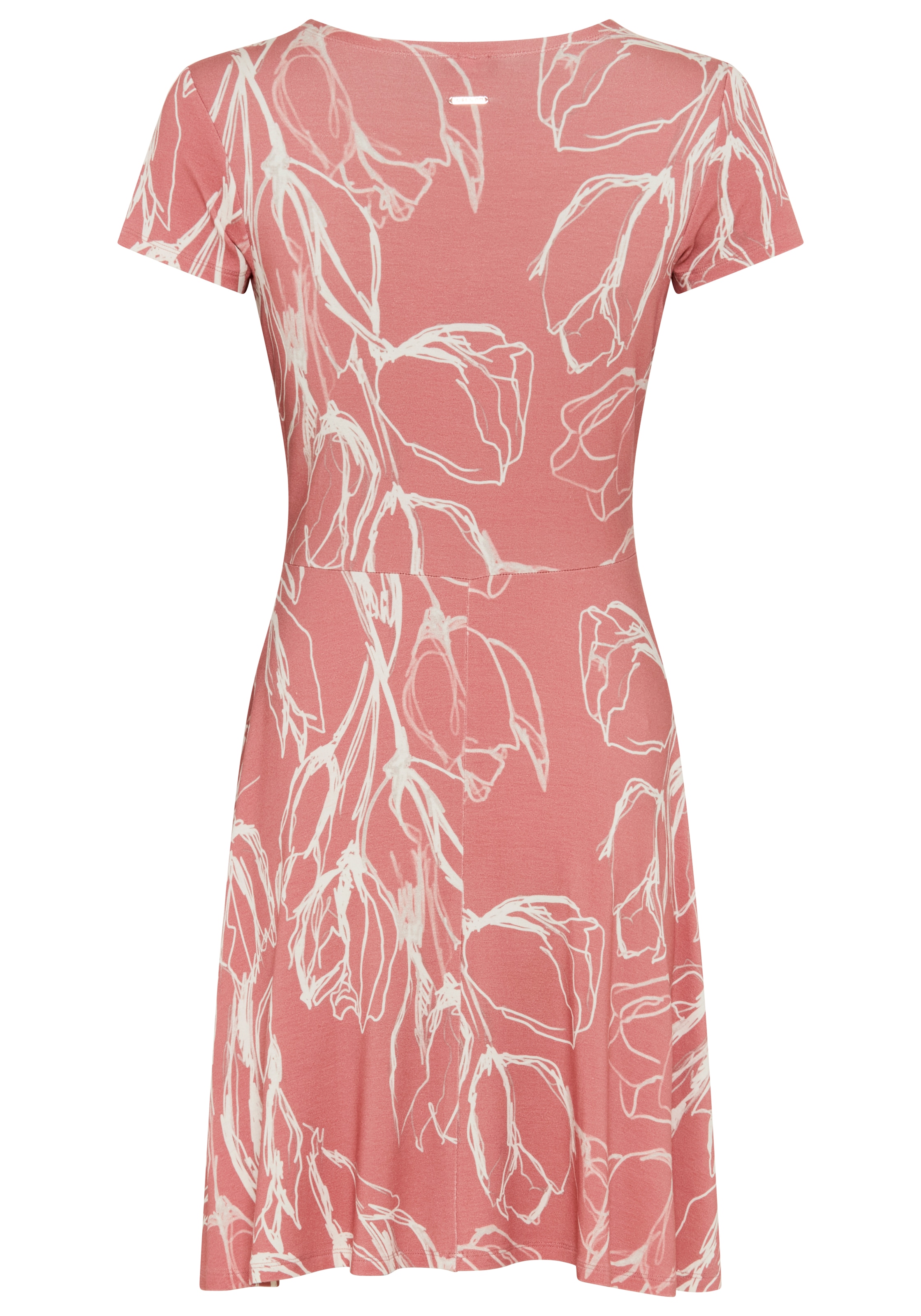 Laura Scott Robe d'été im Basic Stil, elegantes Blumen-Muster, aus Viskose und Elasthan