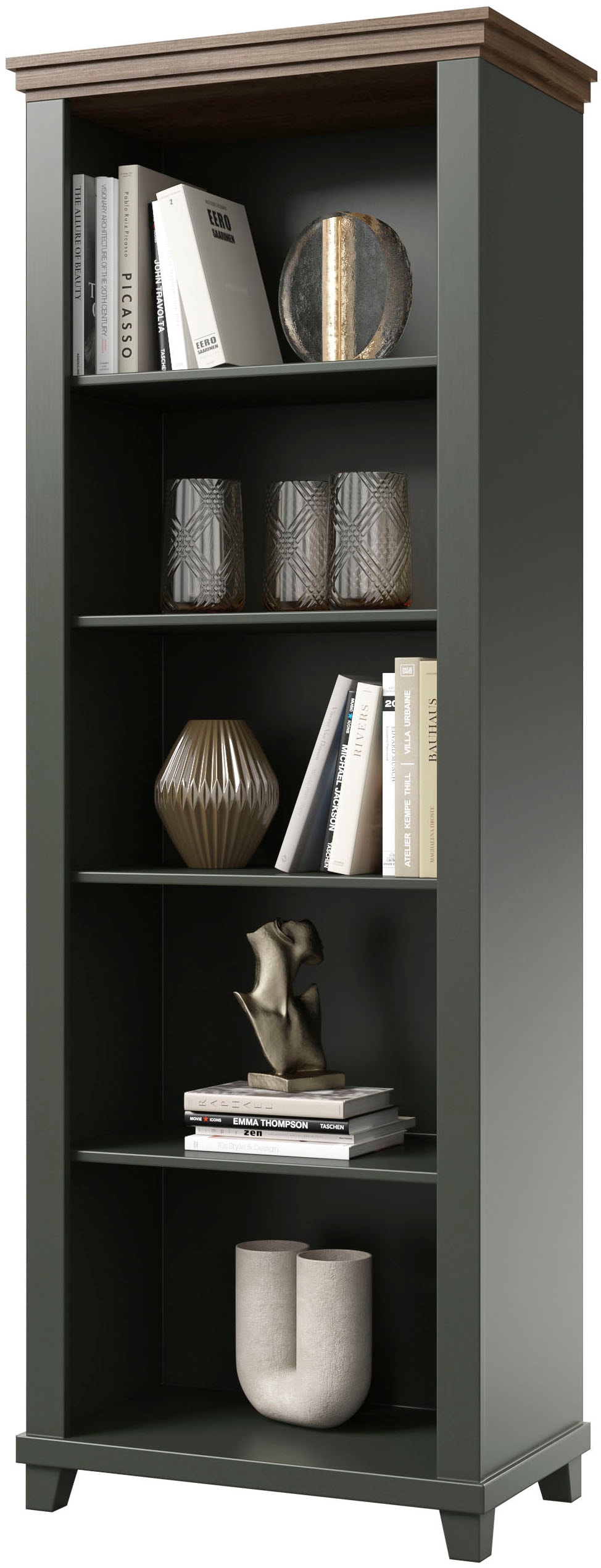 Helvetia Aktenregal »Evora, Breite 71cm, Bücherregal« Bücherschrank mit 5 Fächern, Standregal