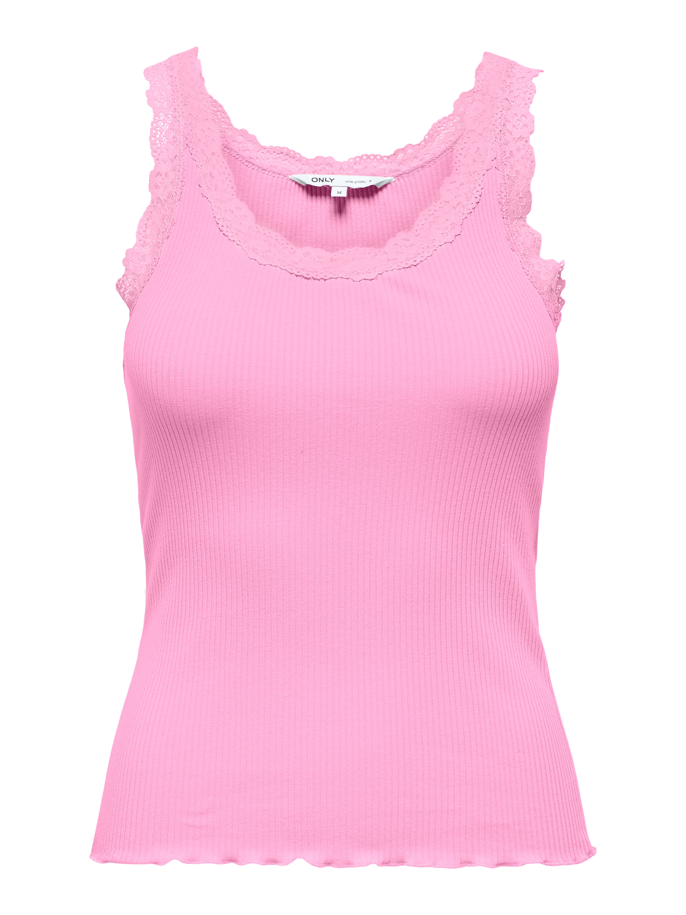 ONLY Débardeur »ONLSARA – Tanktop mit Spitzendetail am Ausschnitt« Baumwollmischung, regular fit