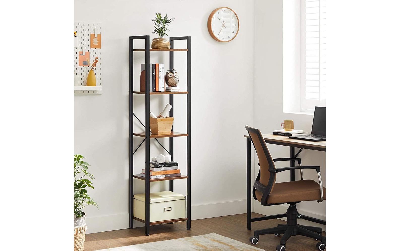 VASAGLE Étagère »40 x 30 x 146 cm, Braun/Schwarz«