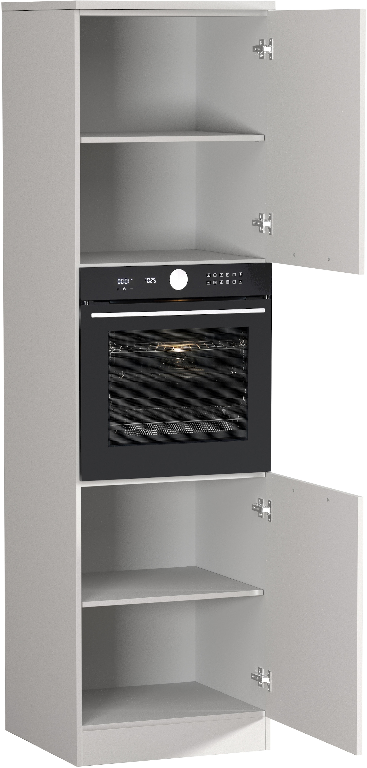 KOCHSTATION Armoire d'encastrement pour four »Luna, Backofenschrank, Backofen-Hochschrank, Made in Italy« B/T/H: 60×60×214,5 cm, Oberplatte mit 25 mm Stärke
