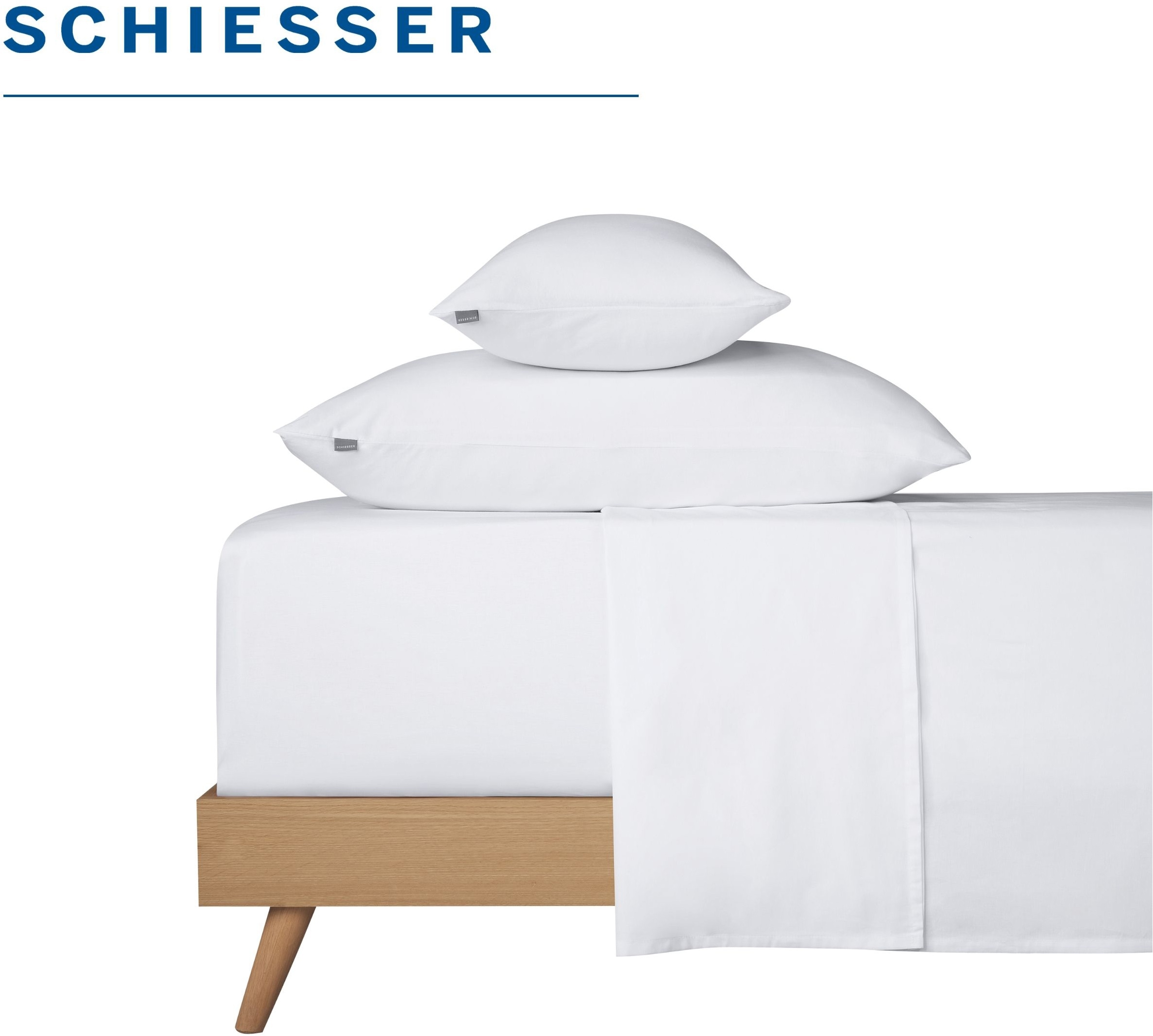 Schiesser Drap de lit »Smoothy aus glatter Baumwolle in klassischer, hotelinspirierter Optik« certifié Oeko-Tex®