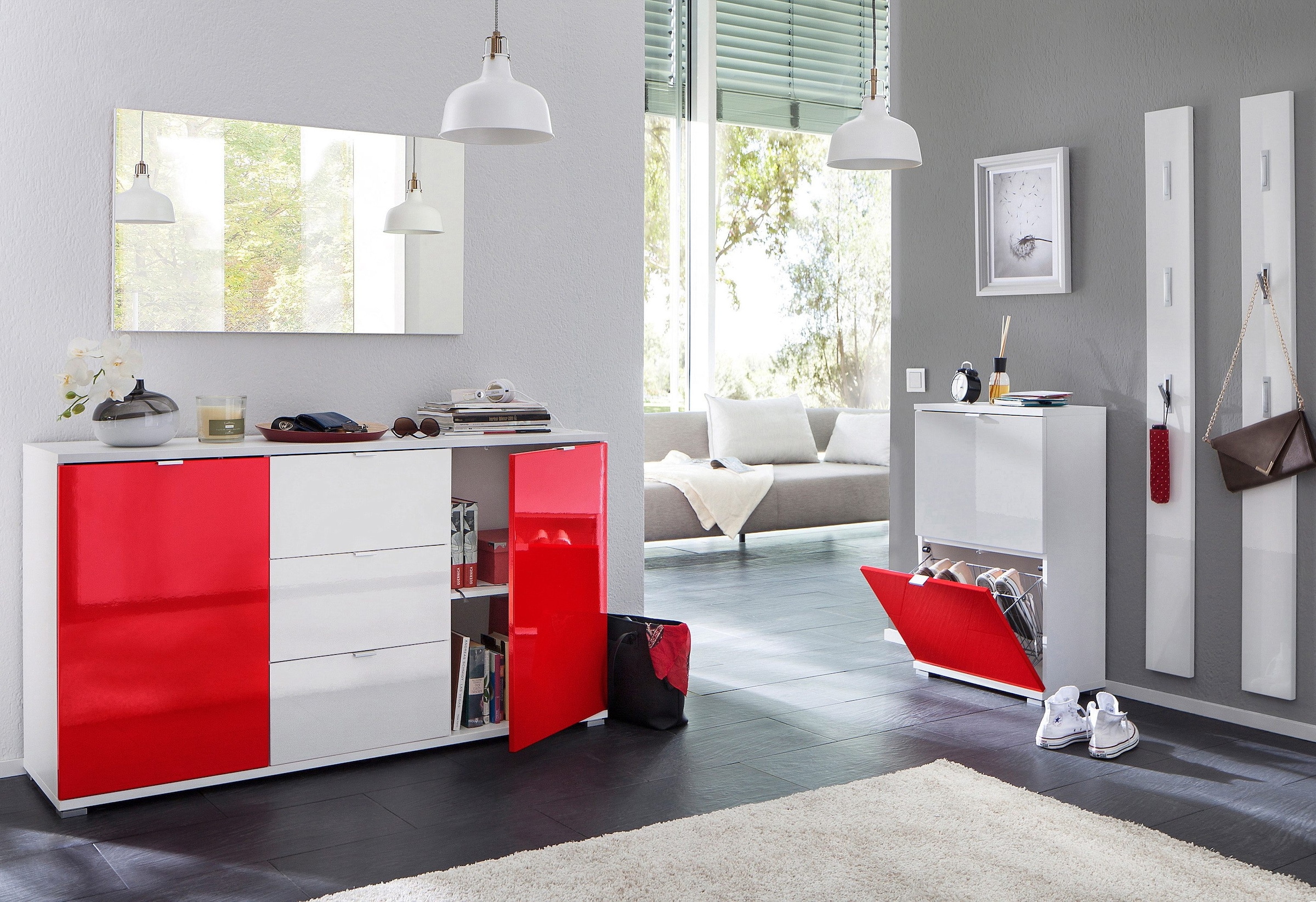 GERMANIA Garderobenpaneel »Colorado« mit 3  Klapphaken in schwarz oder alufarben, Höhe 170 cm