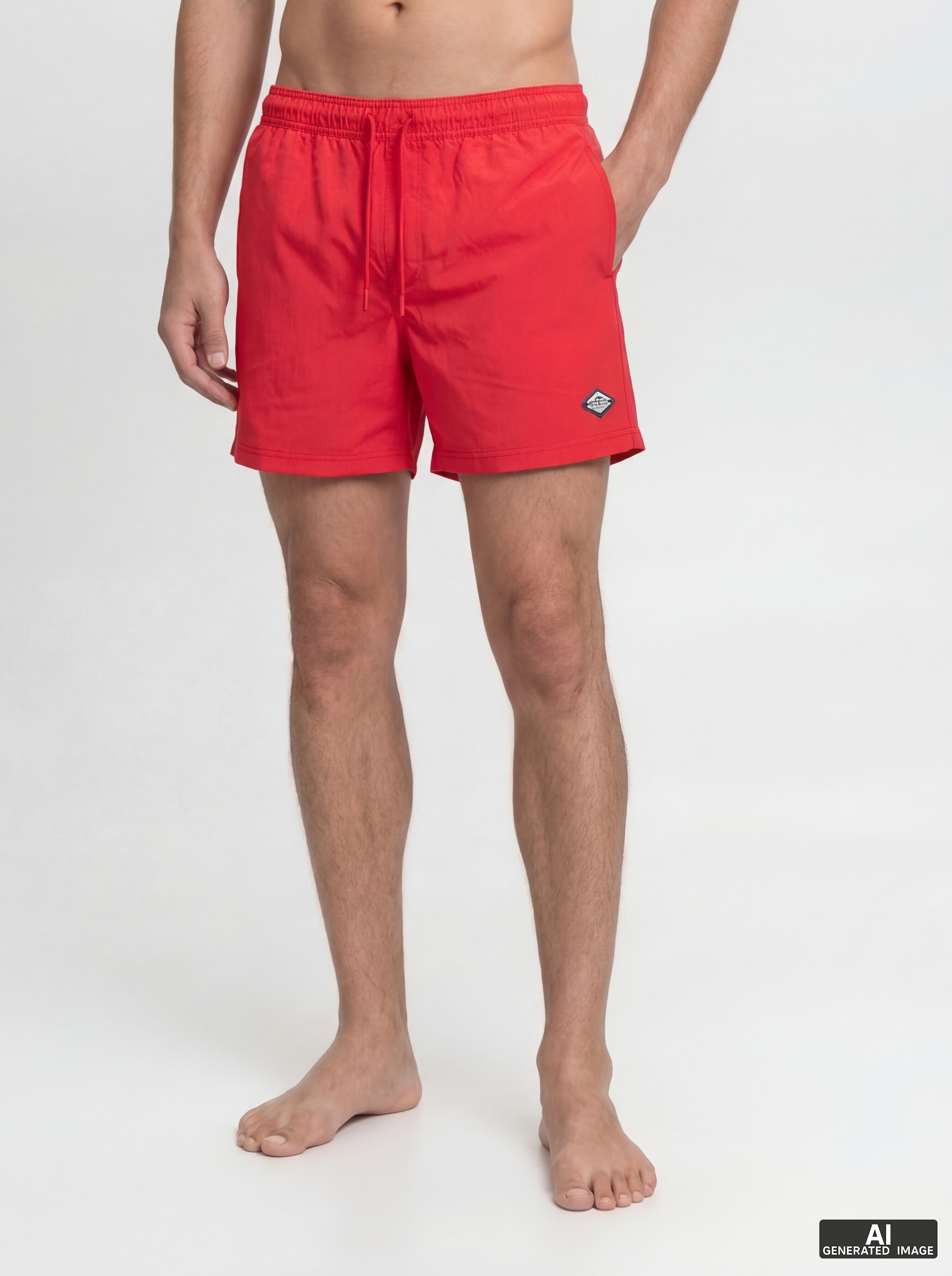 Jack & Jones Short de bain »JPSTMAUI TROPIC SOLID SWIM SHORTS SN« fibre synthétique, coupe normale