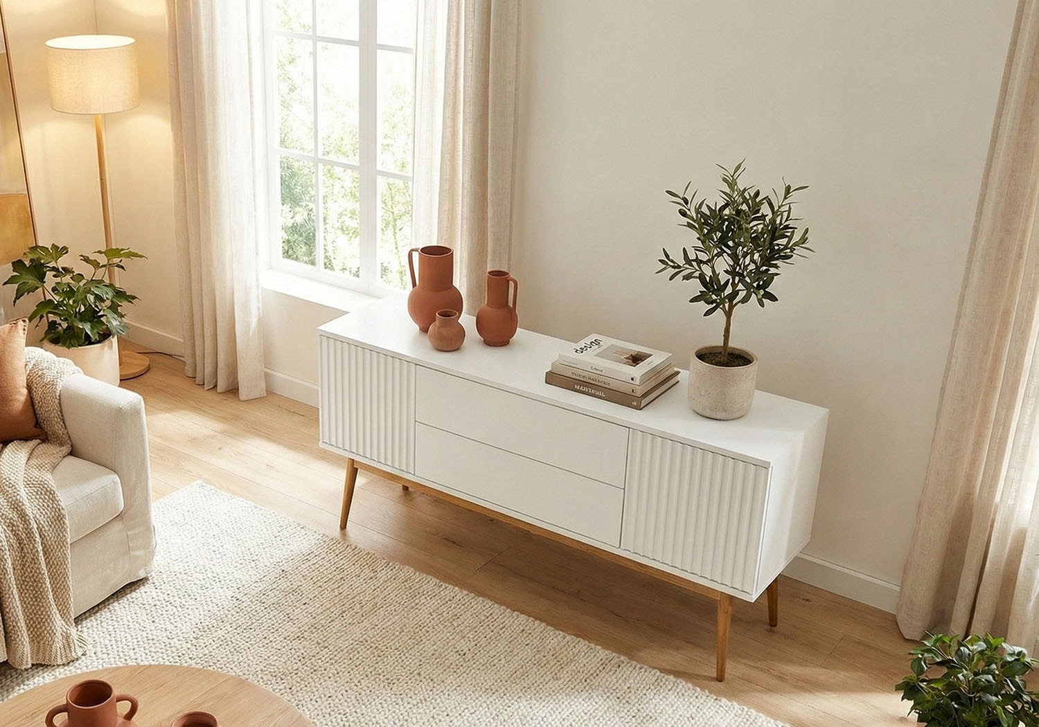 Jahnke Buffet »GRACE SB 150« Buffet bas, 2 portes & 2 tiroirs, design scandinave, largeur : 150 cm